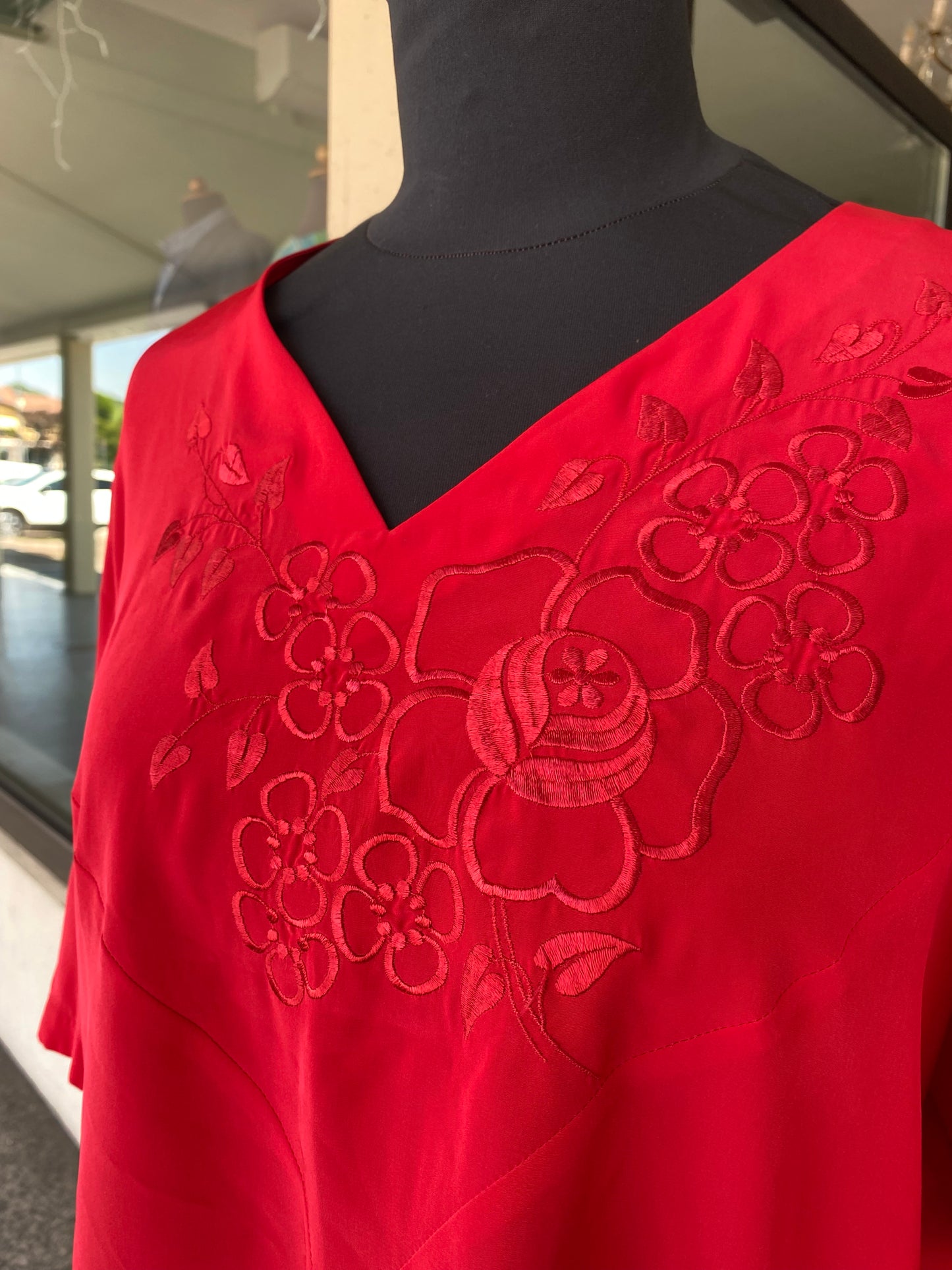 Camicia rossa misto seta - TG. 46/48