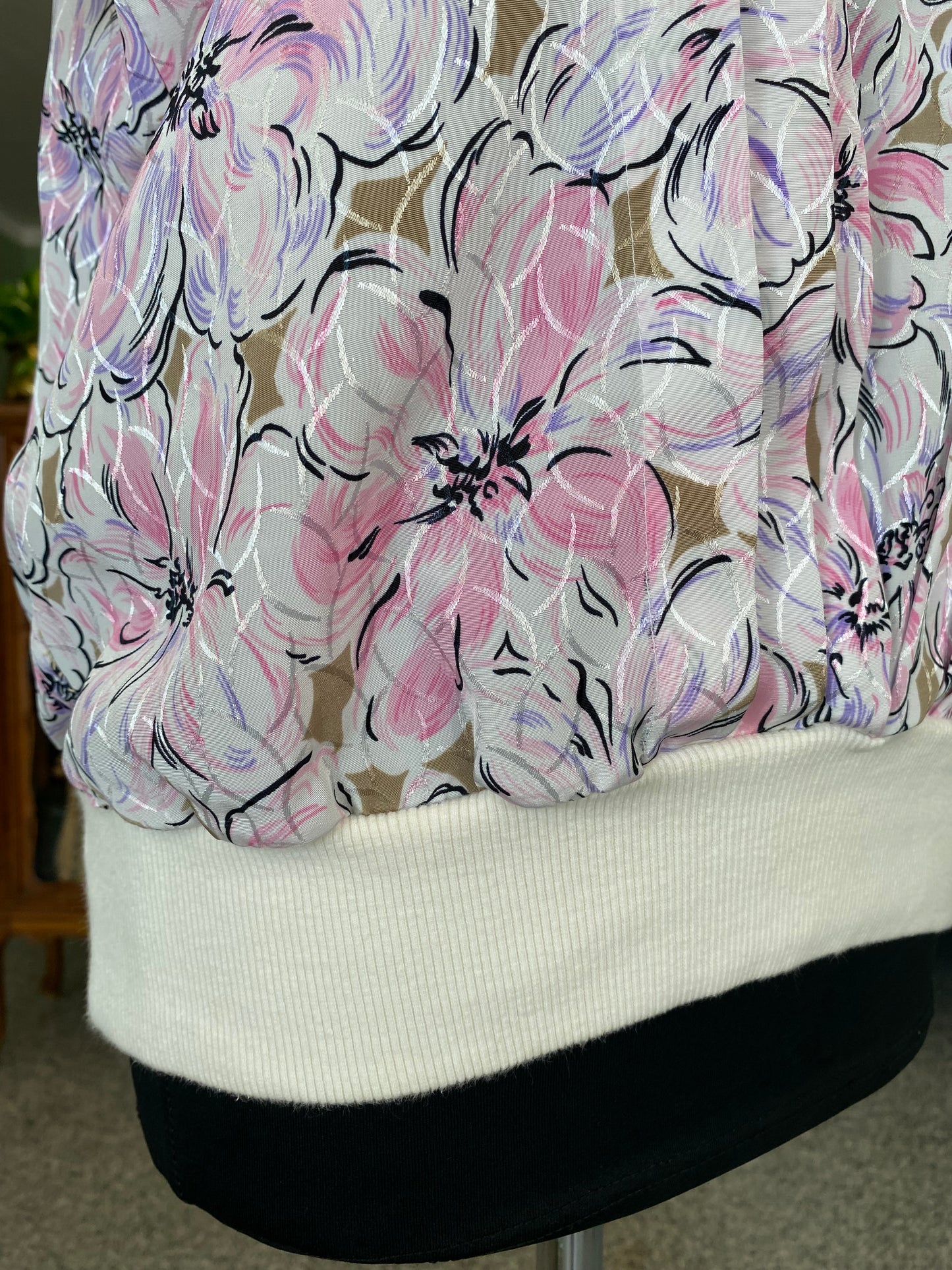 Blusa anni ‘80 con stampa floreale - TG. 48 circa