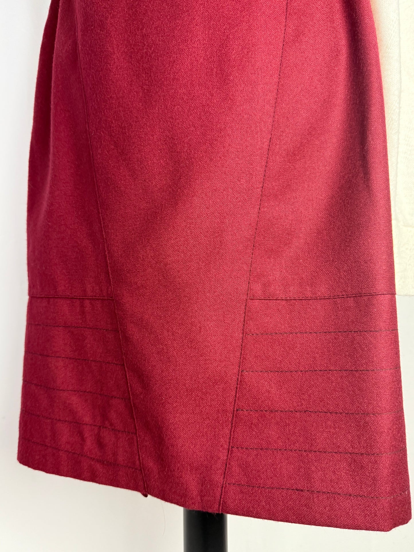 Gonna bordeaux in lana - TG. 38