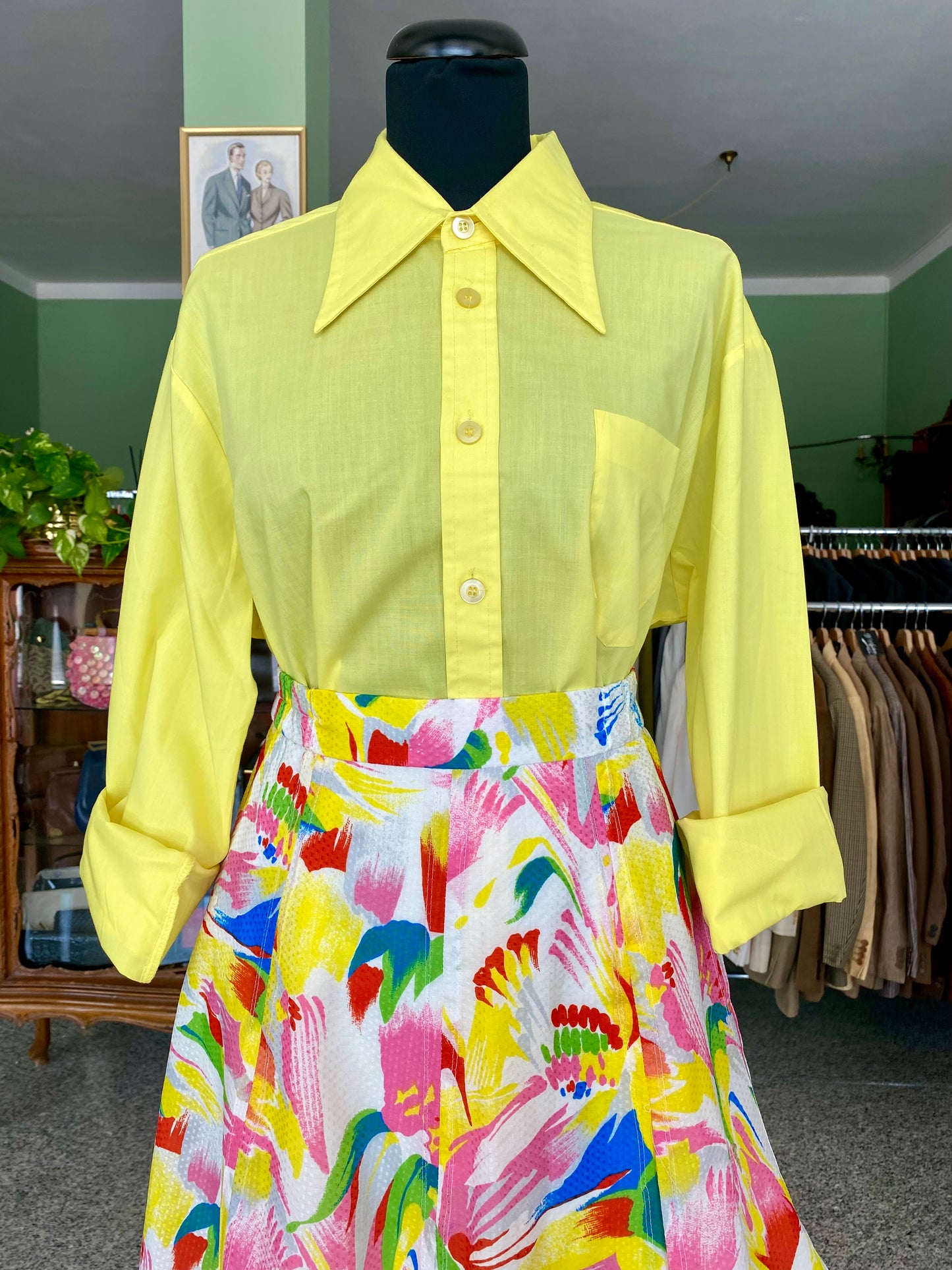 Camicia anni ‘70 in cotone - TG. 48/50 circa