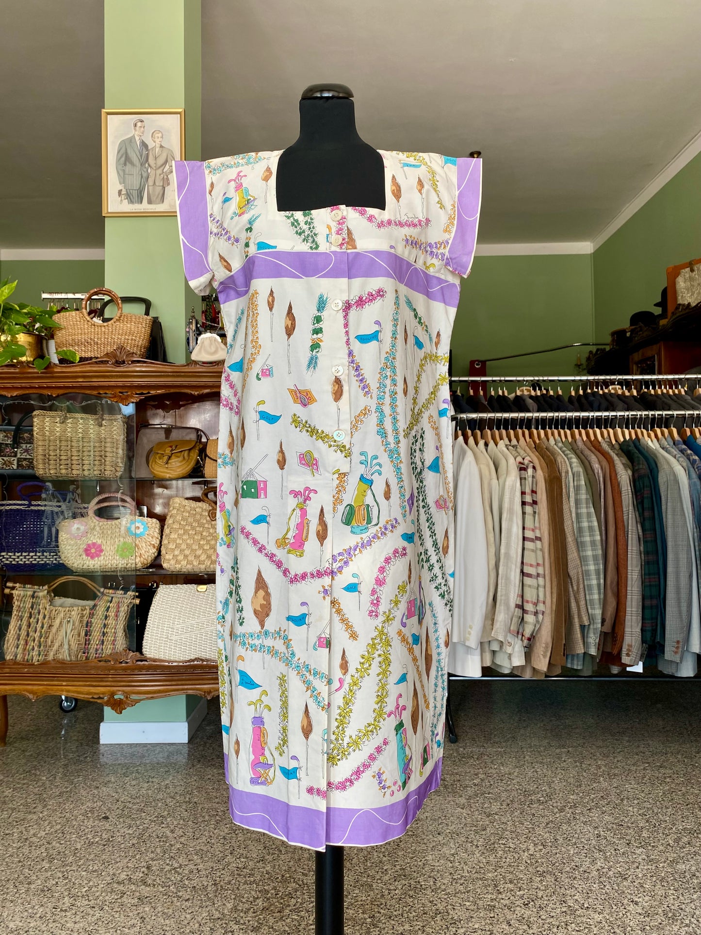 Abito sartoriale anni '60 con tessuto originale Emilio Pucci - TG. 46/48