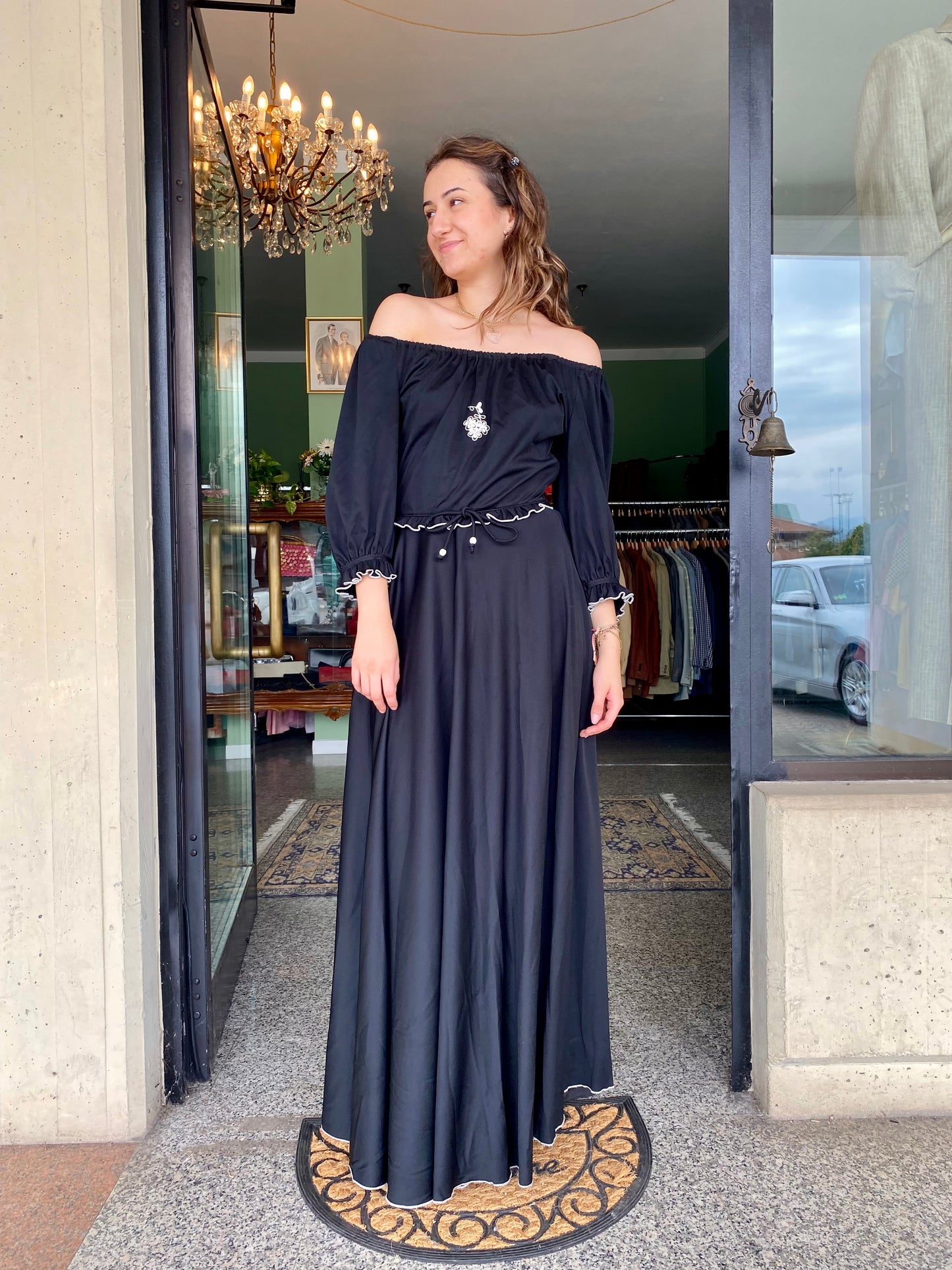 Maxi dress anni ‘70 bohémien- TG. 40