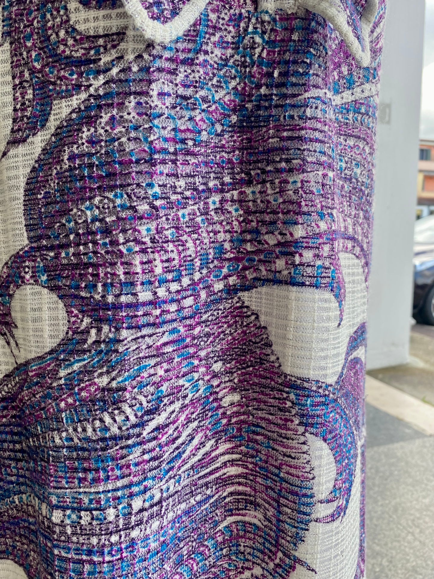 Abito sartoriale primi ’70 con volant  
- TG. 44 circa