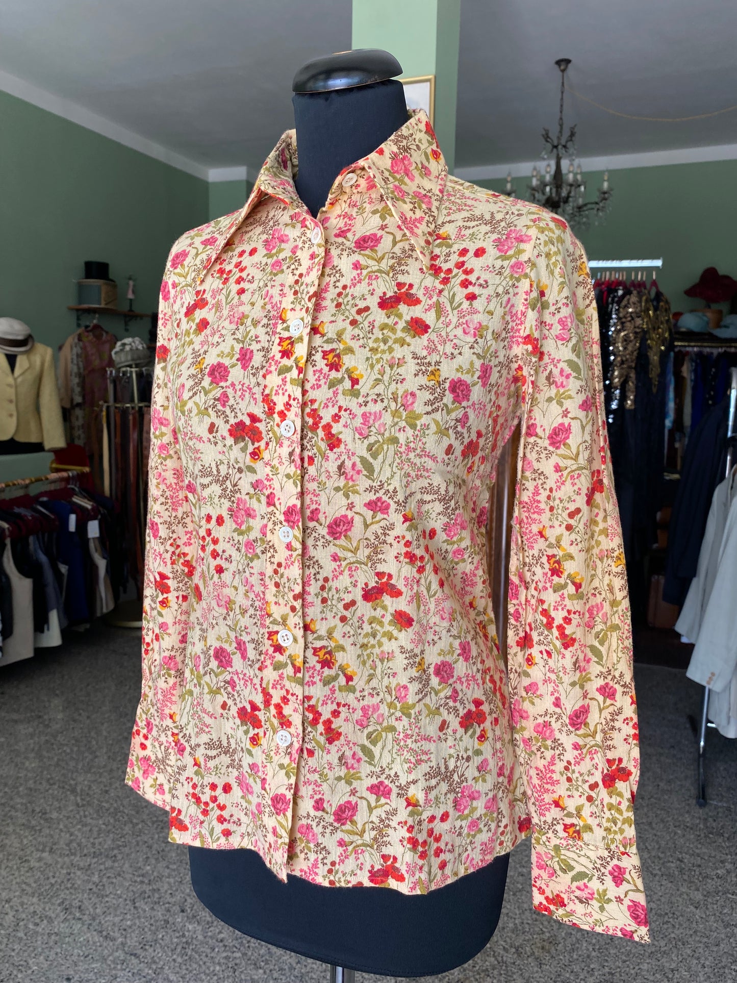 Camicia anni ‘70 stampa floreale - TG. 38/40