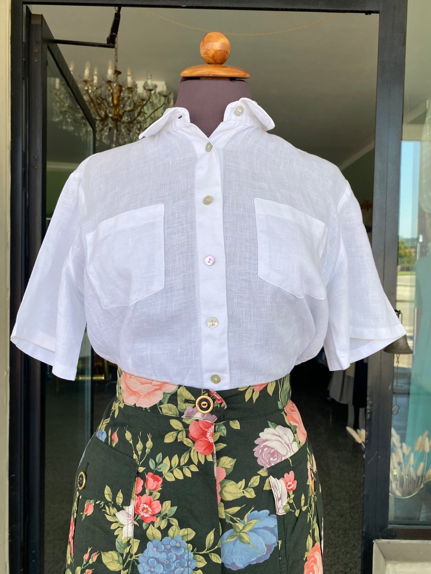 Camicia bianca in 100% lino - TG. 42