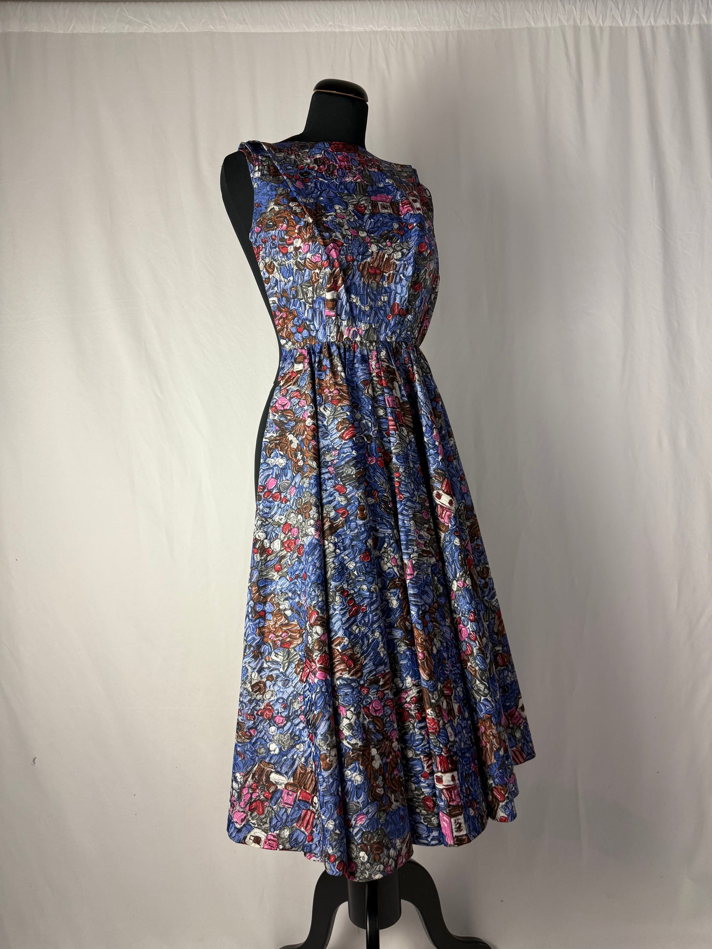 Abito anni ‘50 “Stampa Liberty Blu” – TG. 36