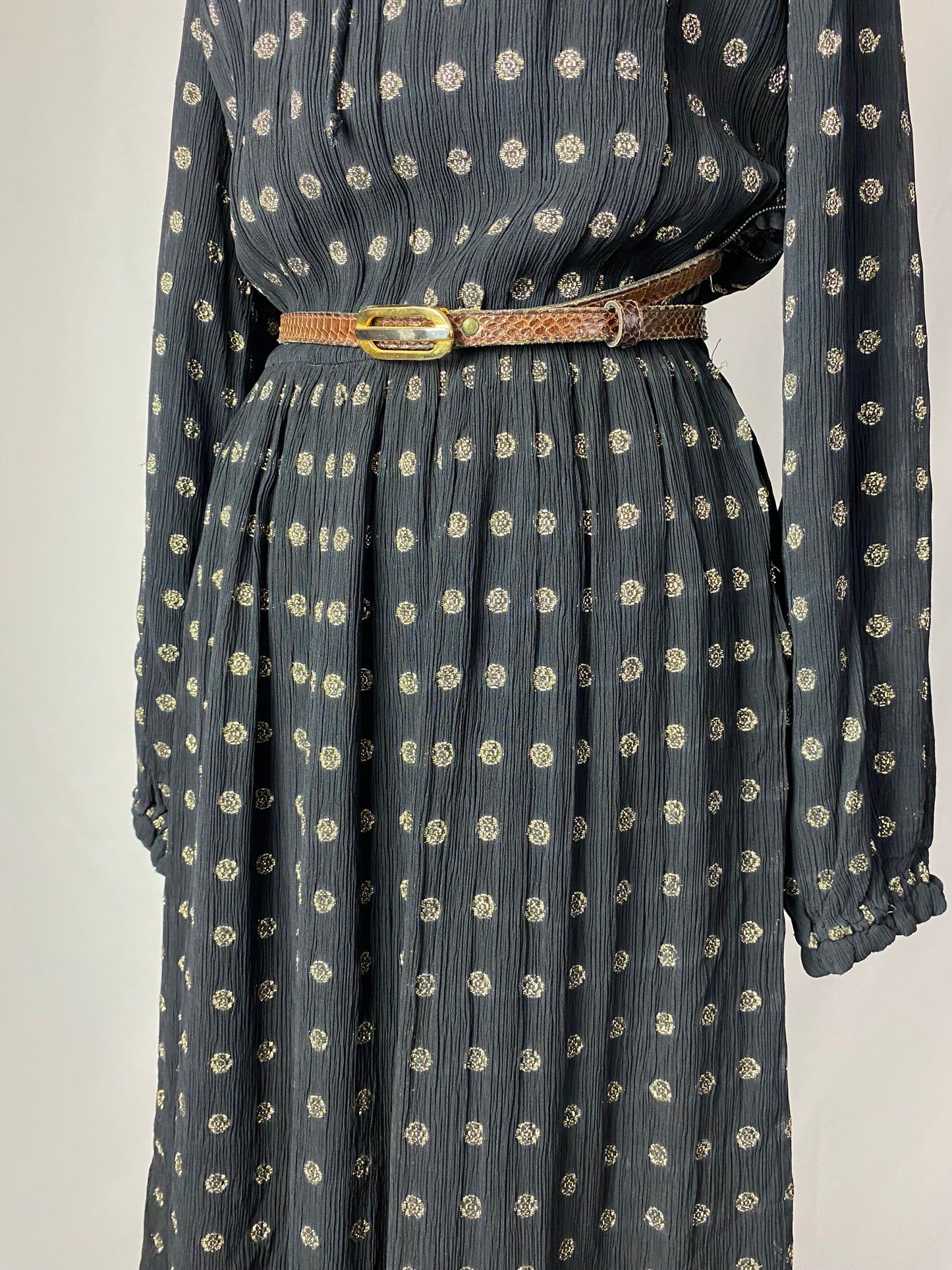 Abito anni ‘70 seta goffrata - TG. 40