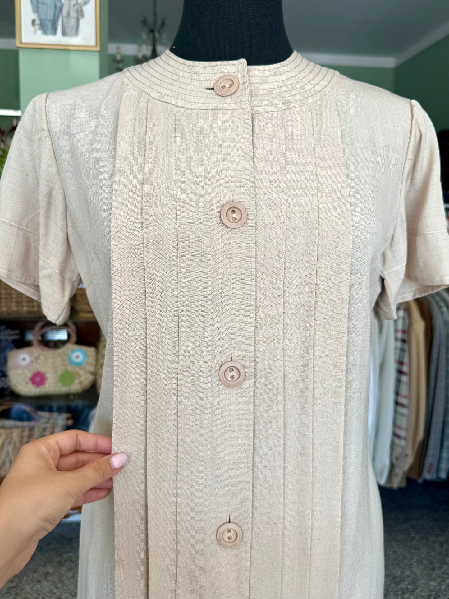 Abito sartoriale anni ‘60 lino e seta - TG. 44/ 46