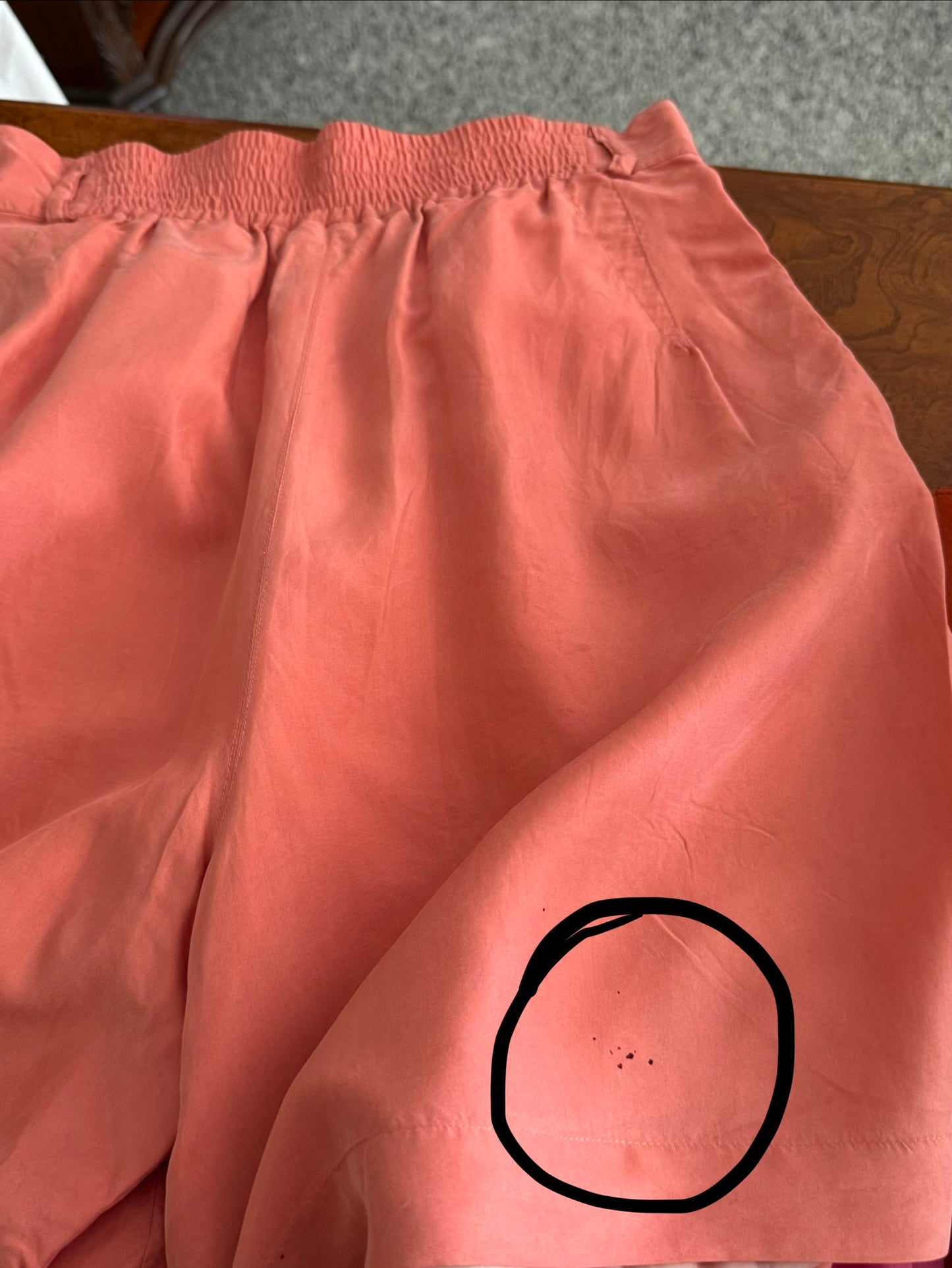 Pantaloni corti a vita alta pesca - TG. 38/40