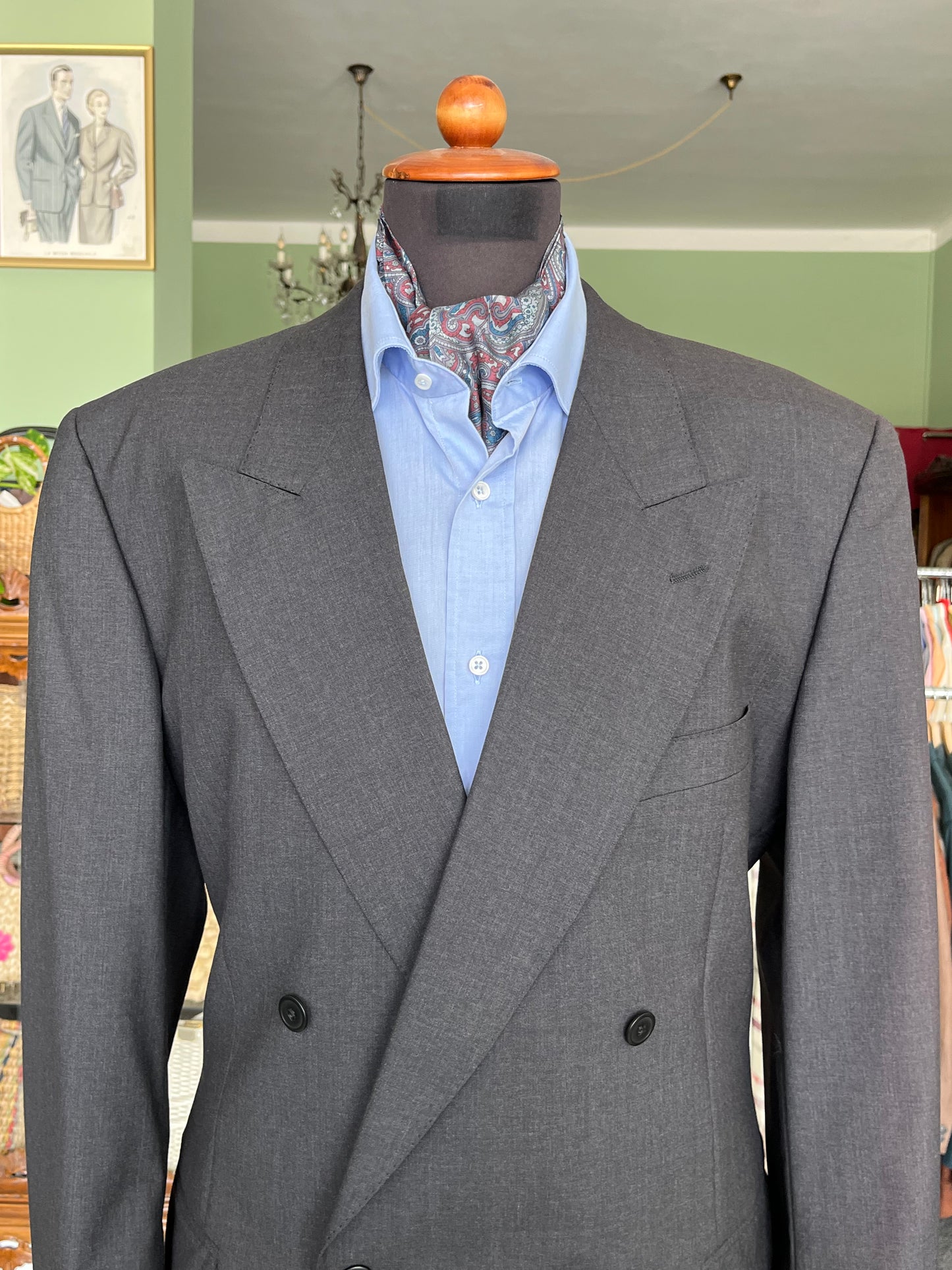 Completo Vitale Barberis Canonico doppiopetto anni '80 NOS tg. 52-54