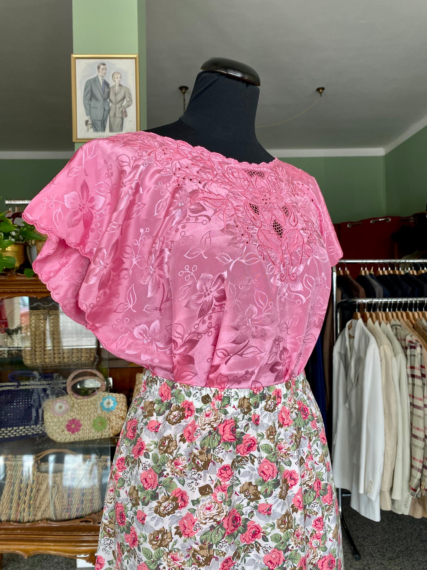 Blusa in seta rosa - TG. 46/48/50