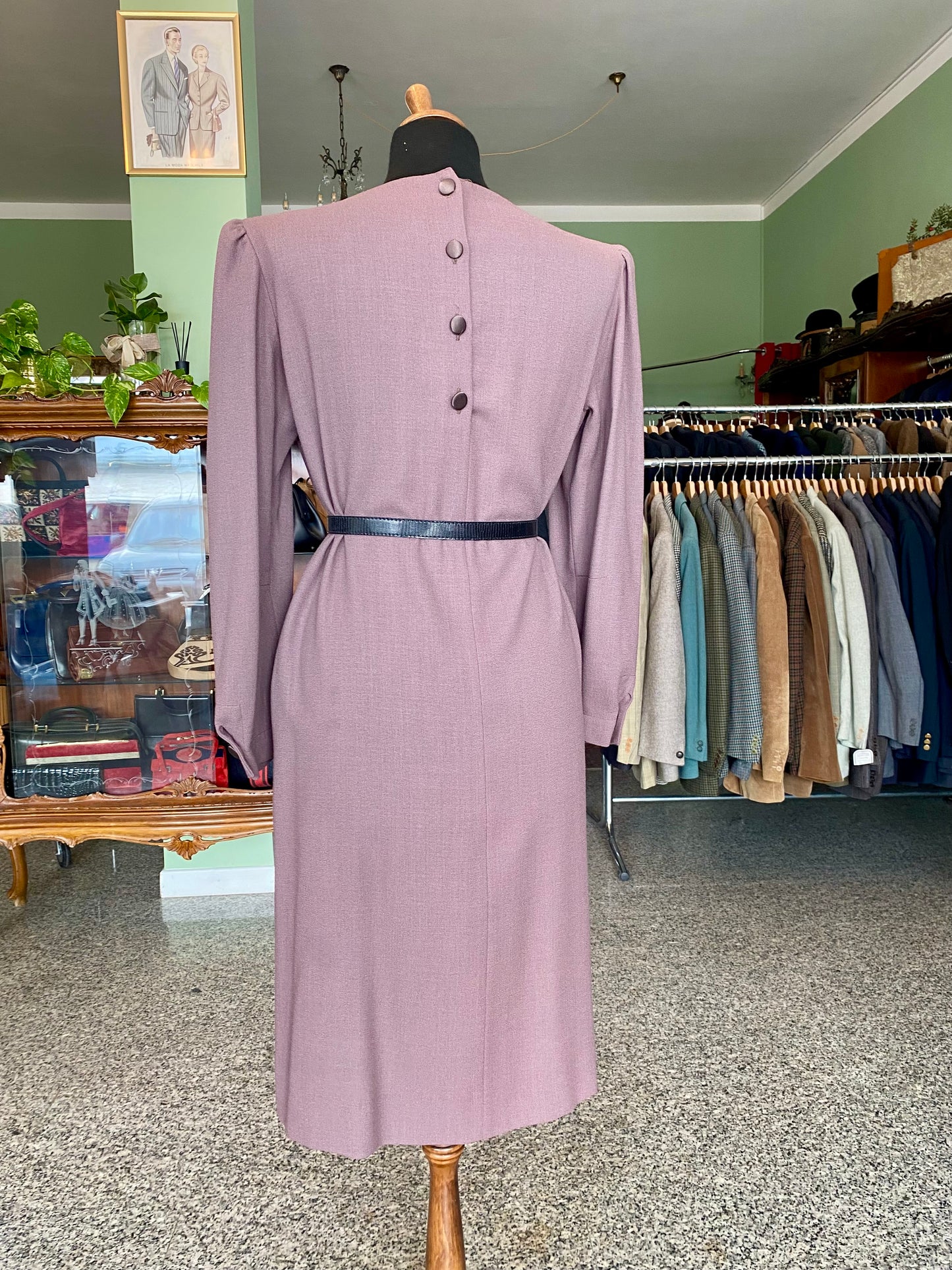 Completo abito + giacca glicine - TG. 46 circa