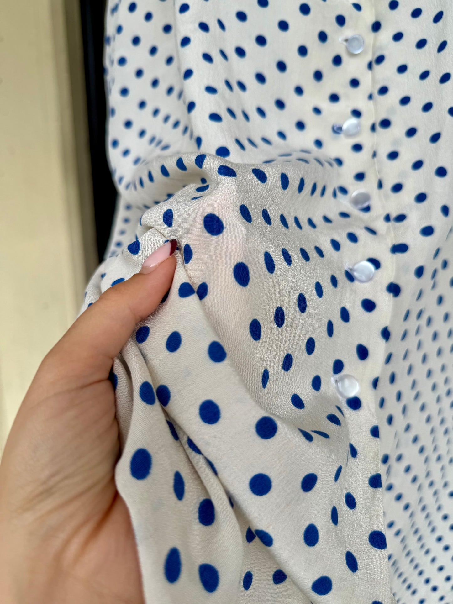 Abito sartoriale in seta a pois - TG. 46/48