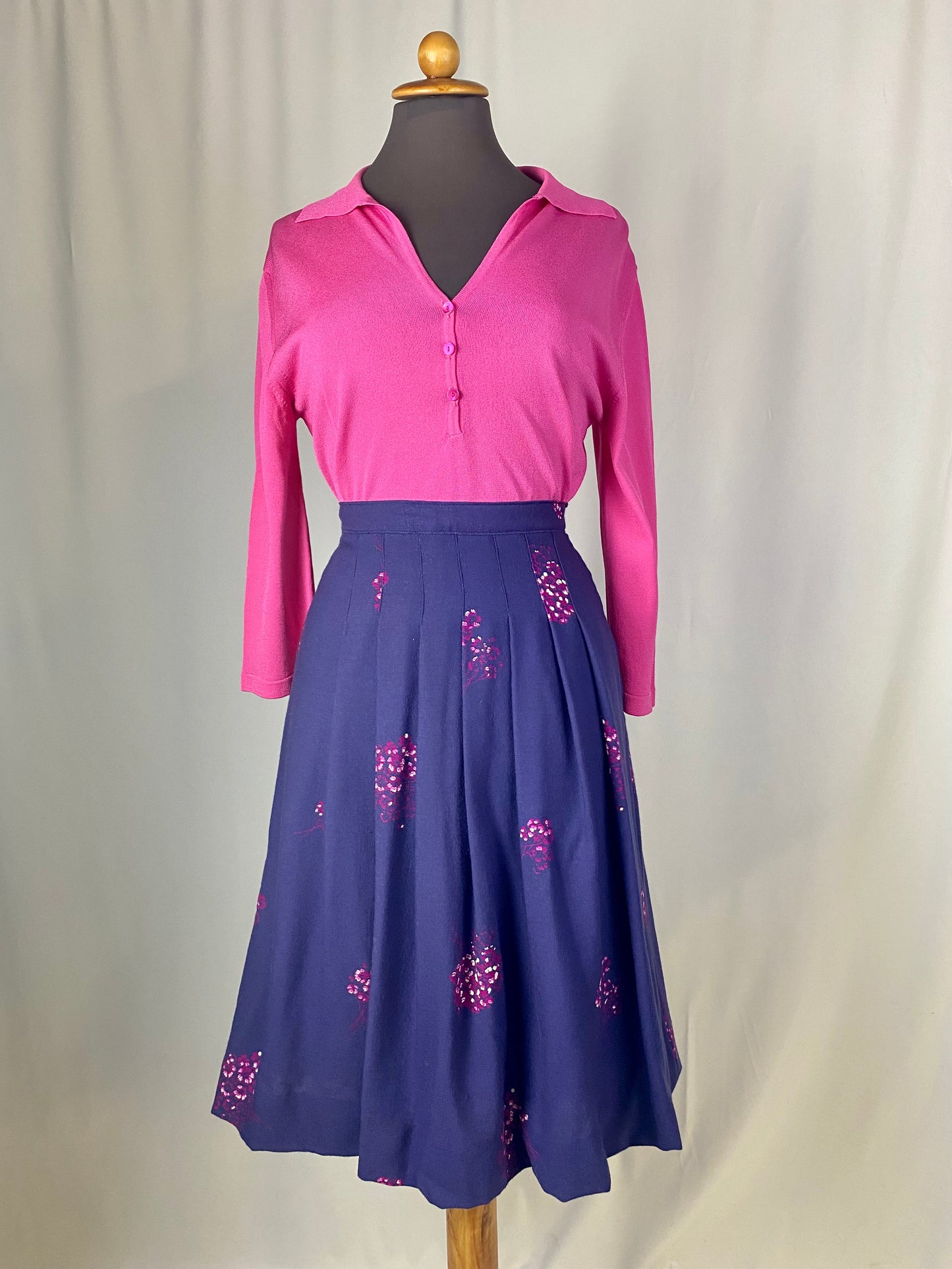 Gonna in lanetta viola - TG. 38/40