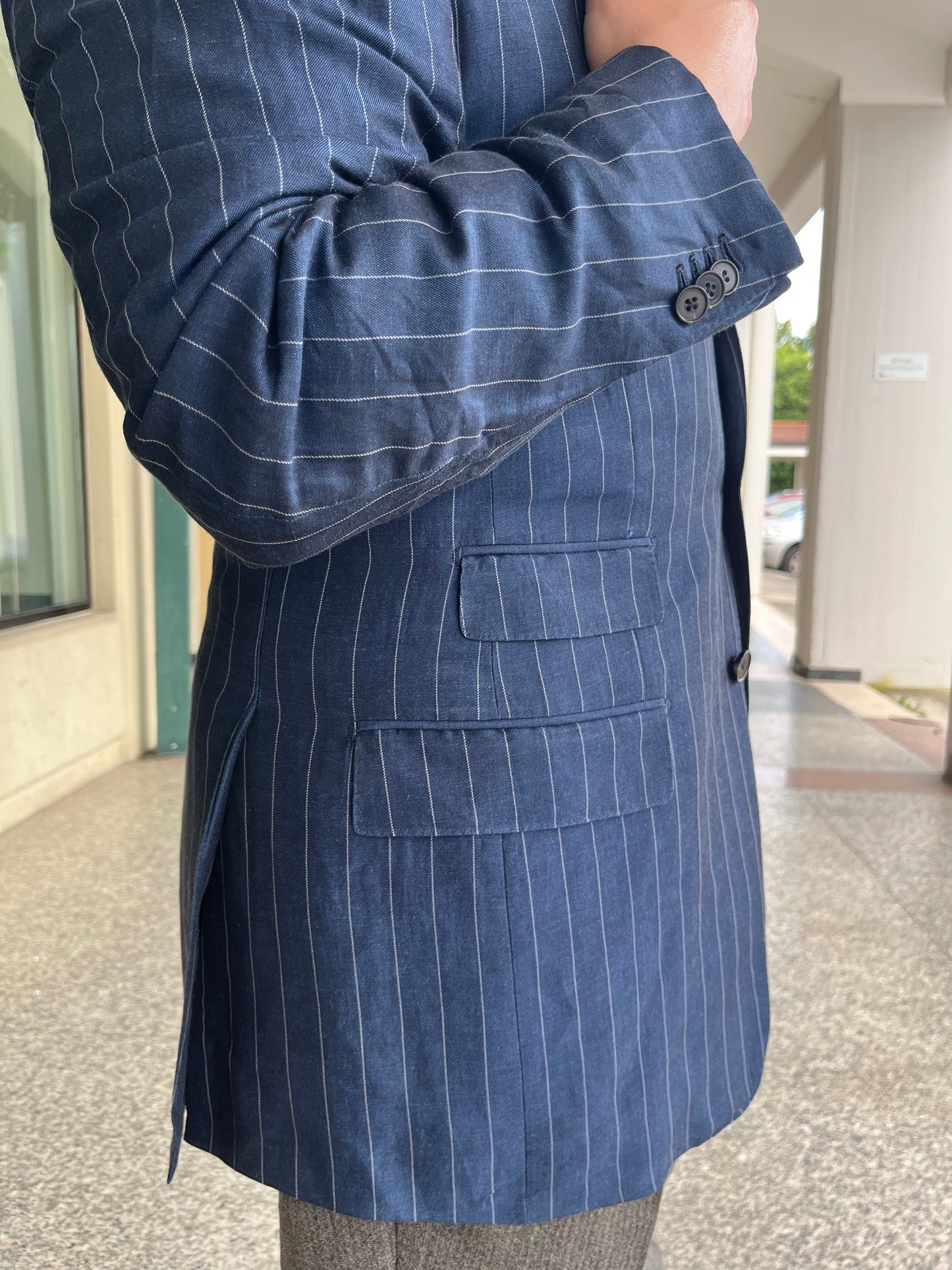 Giacca Ermenegildo Zegna in seta e lino tg. 48
