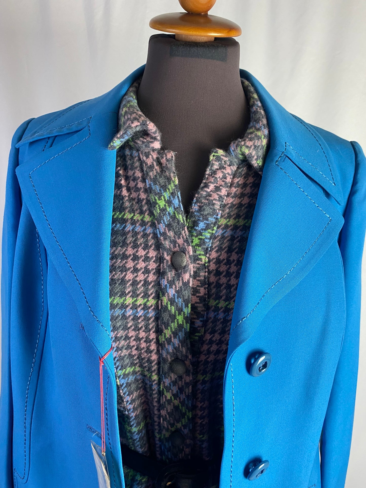 Cappotto anni ‘70 azzurro - nuovo fondo di magazzino - TG. 40/42