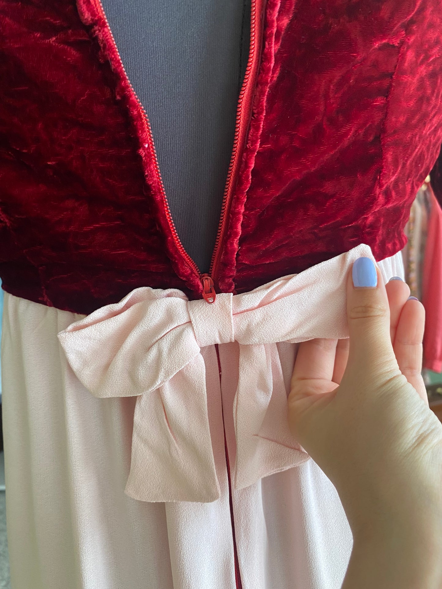 Abito anni ‘70 rosa e Borgogna - TG. 38