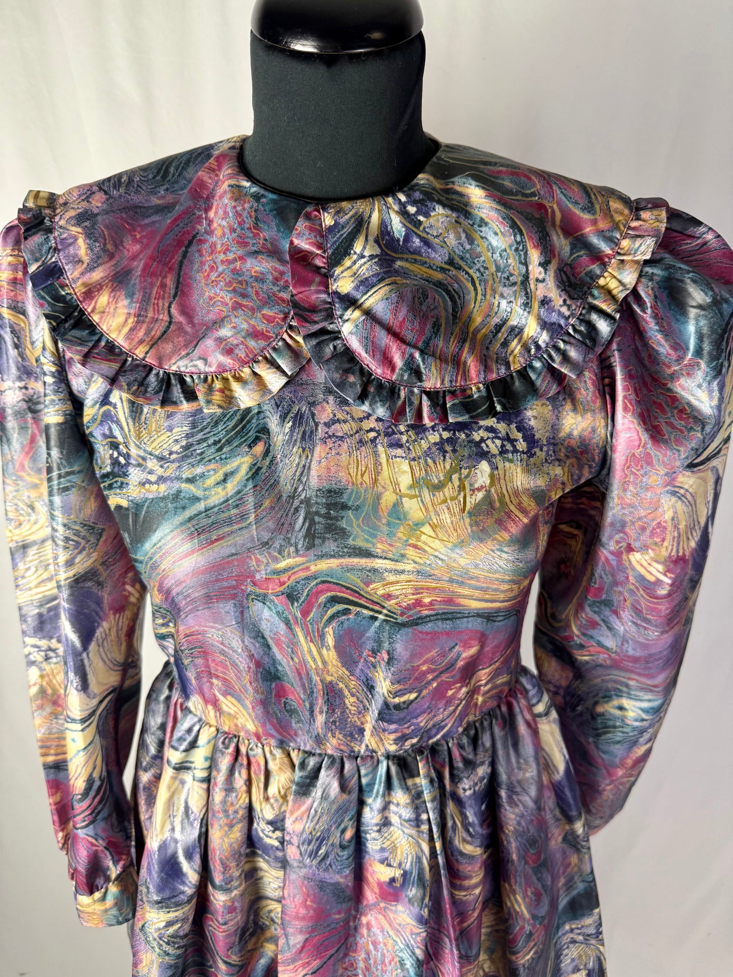 Abito anni ‘80 stampa marmorizzata - TG. 40