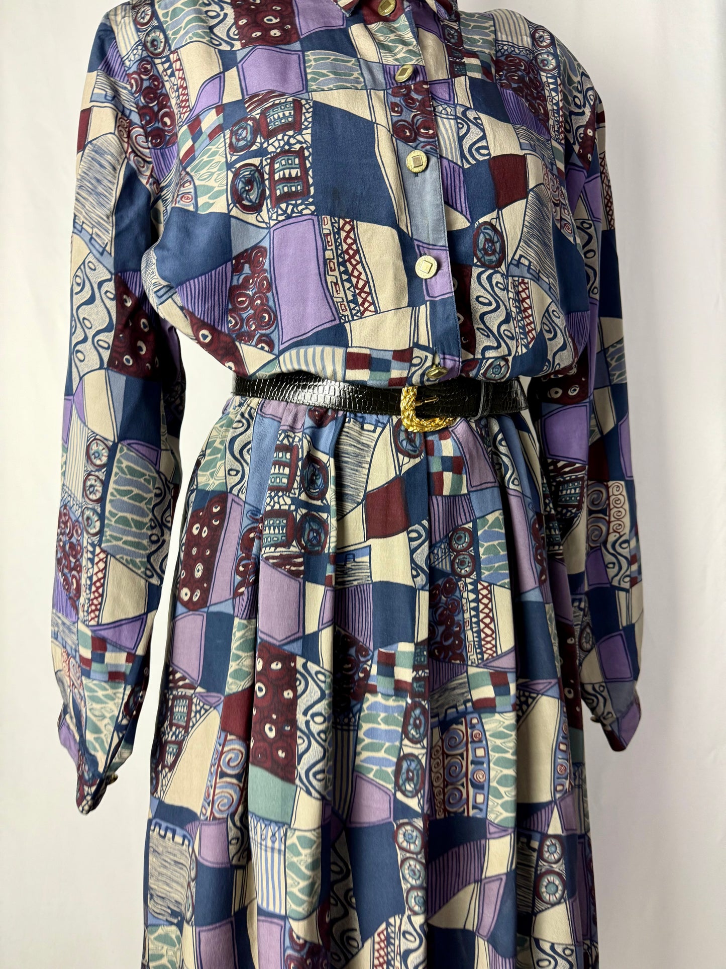 Abito anni ‘80 in pura seta - TG. 50