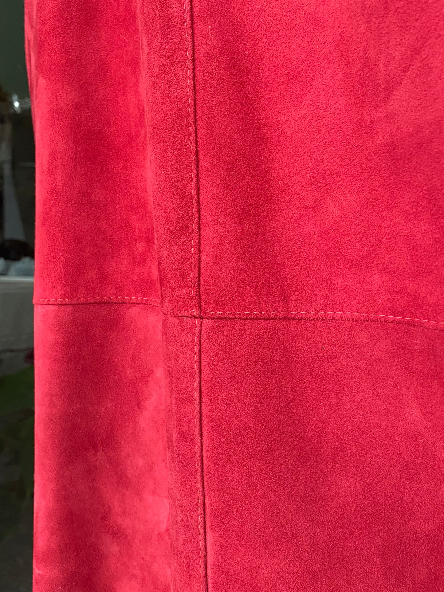 Abito rosso in camoscio - TG. 42/44 circa