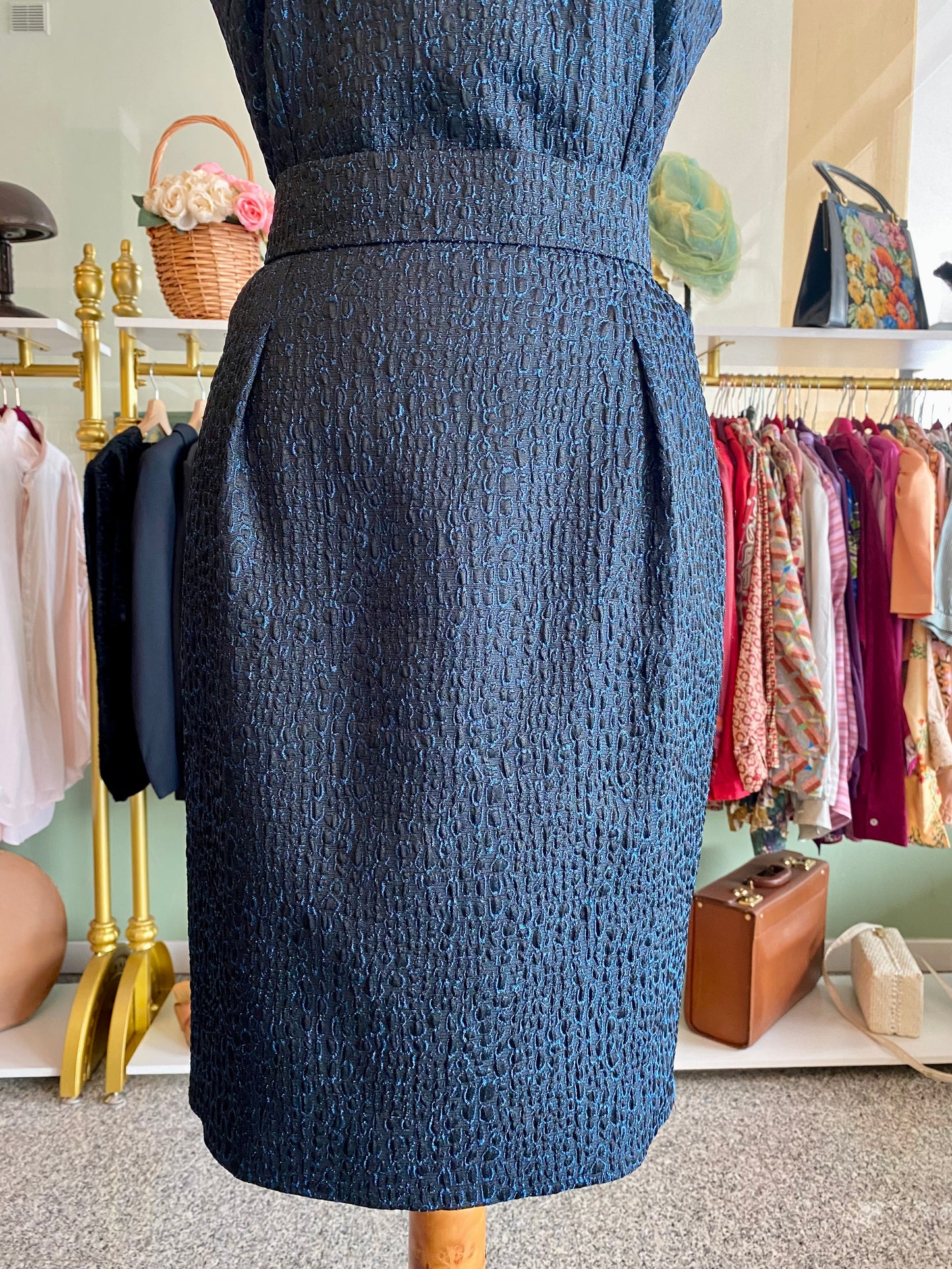 Tailleur blu giacca + abito - TG. 40