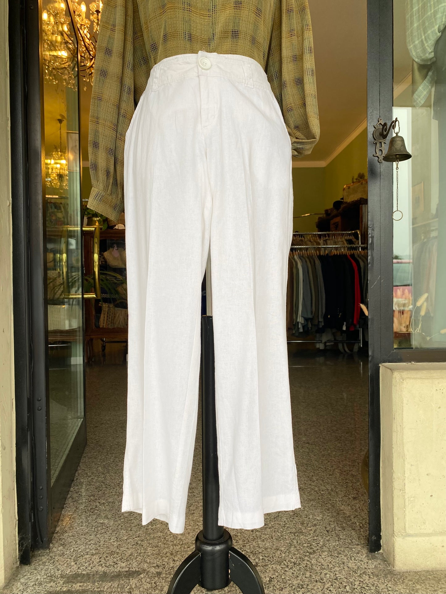 Pantaloni bianchi in cotone - TG. 40/42
