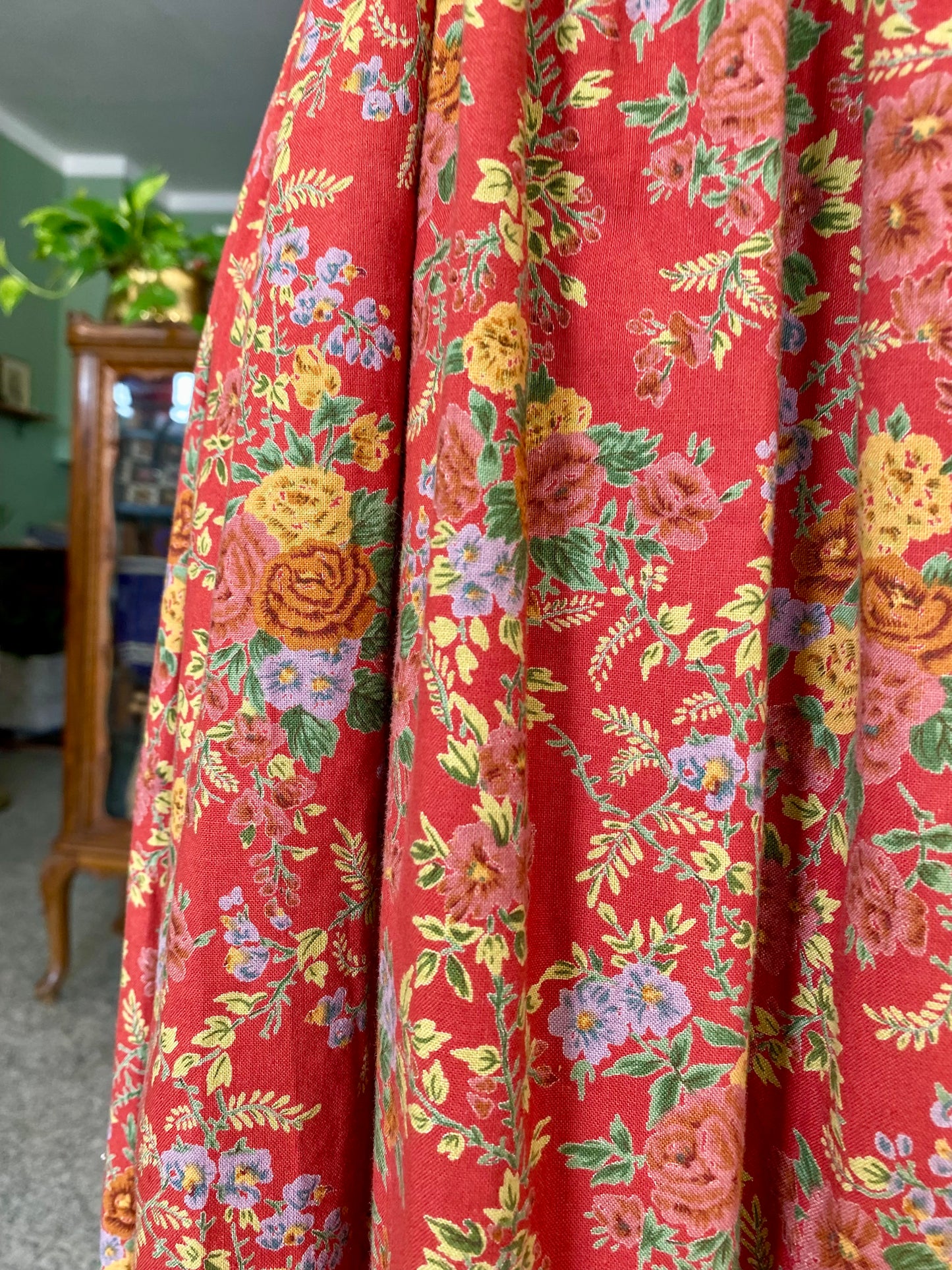 Abito in cotone floreale con maniche a 🎈- TG. 40/42