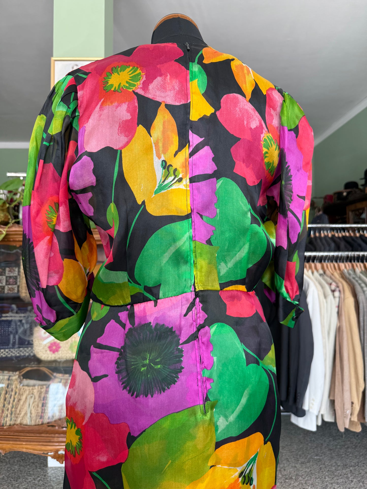 Abito anni ‘80 in organza di seta - TG. 44