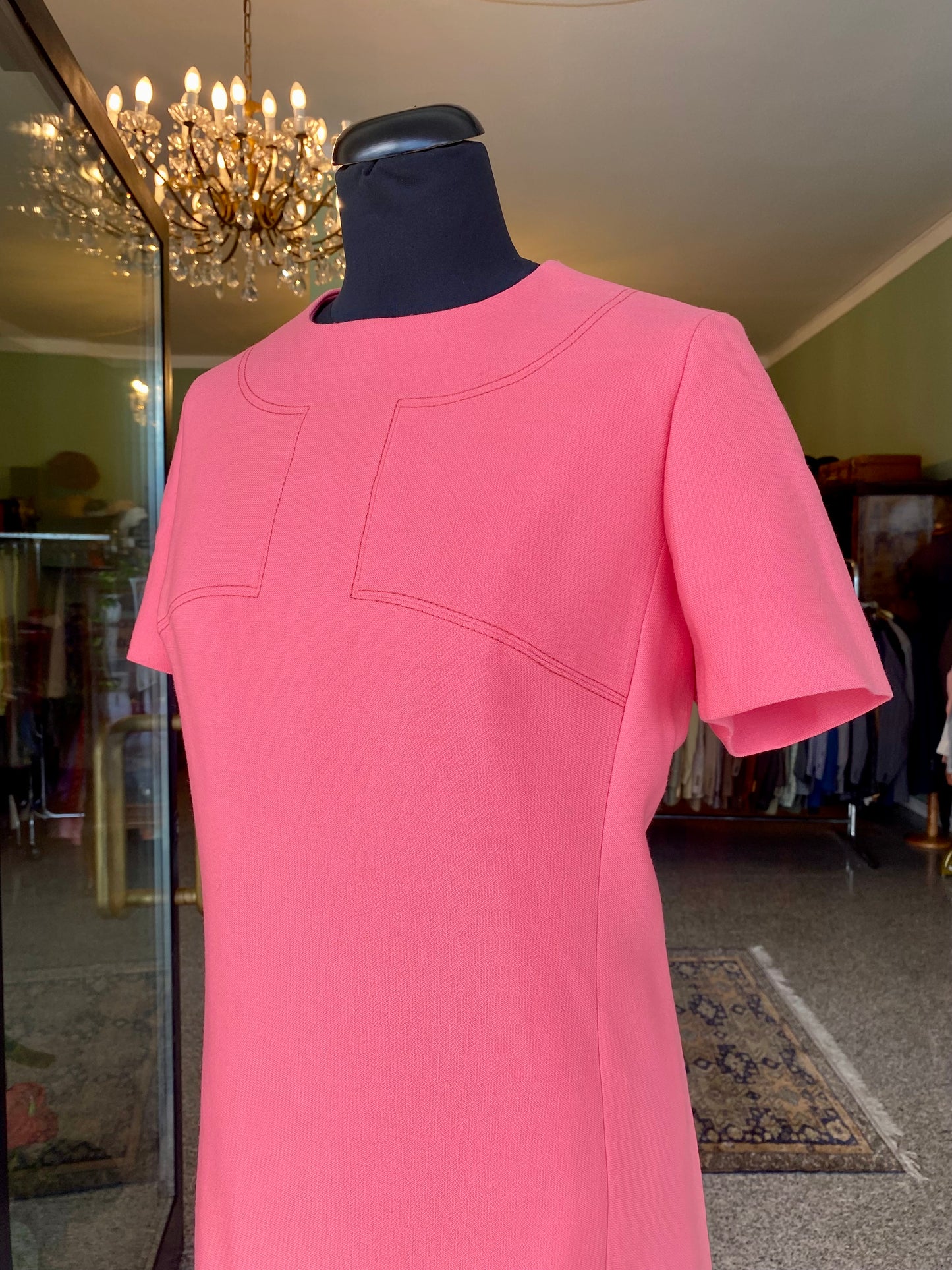 Abito anni ‘60 rosa - TG. 48 circa, guardare le misure in cm
