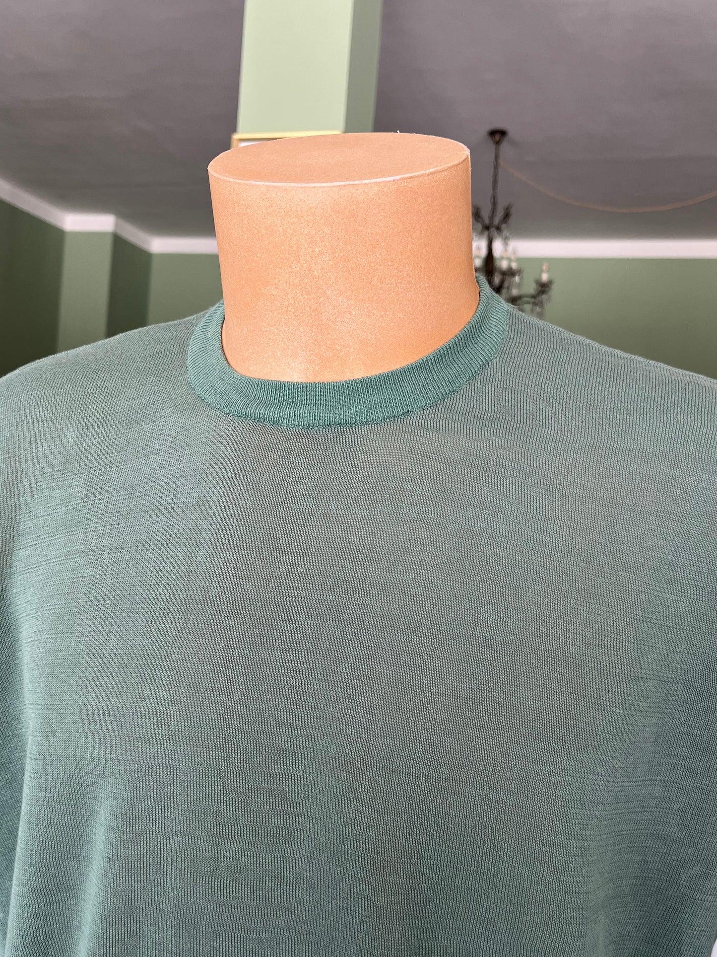 T-shirt a maniche corte cotone/lino tg. 56