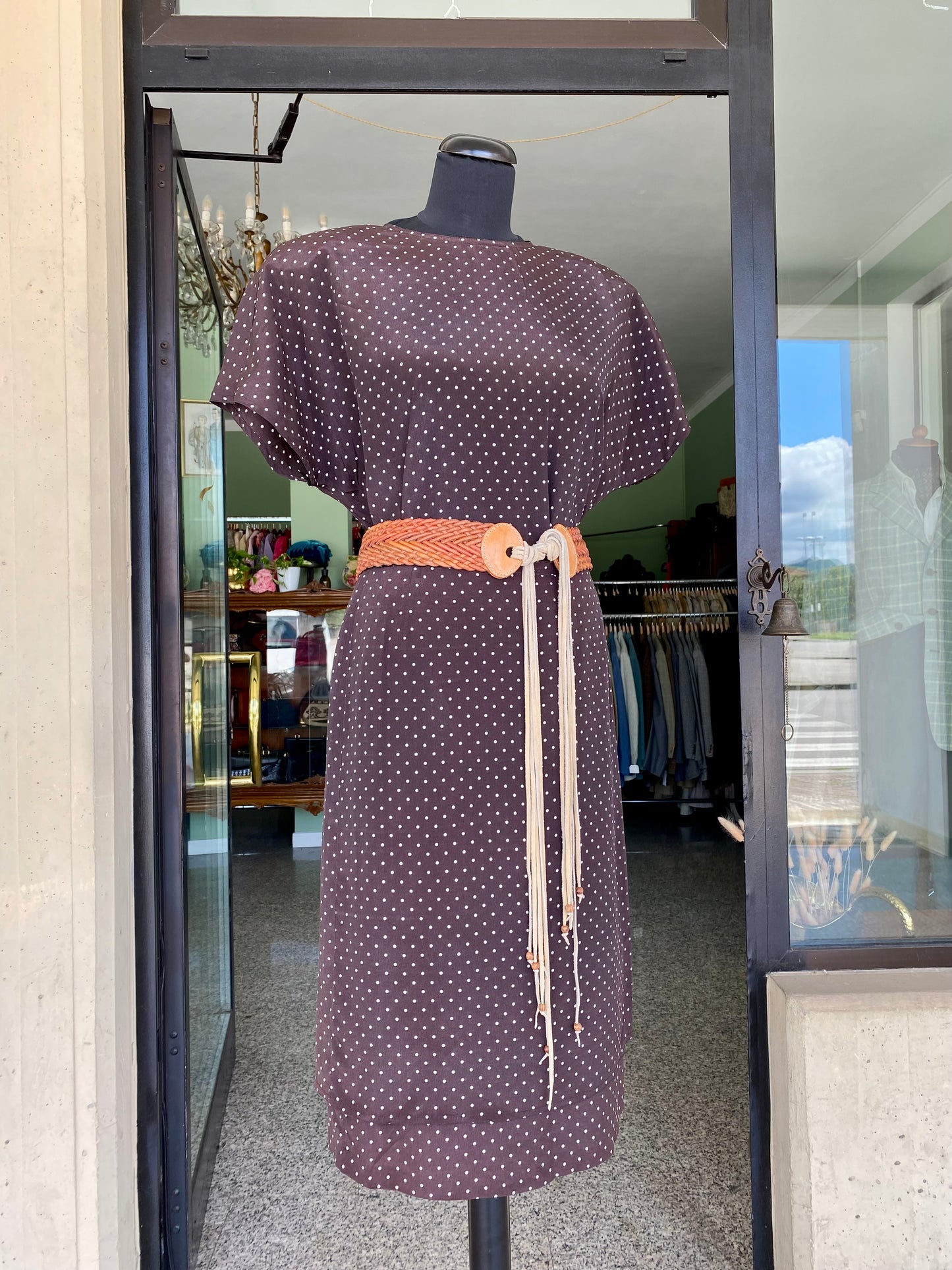 Tailleur in seta a pois a TG. 42