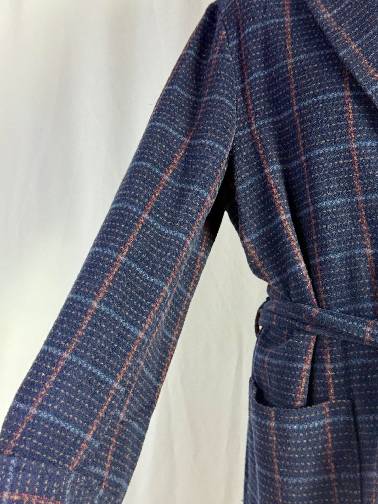 Giacca da camera blu navy a quadri - TG. M/L