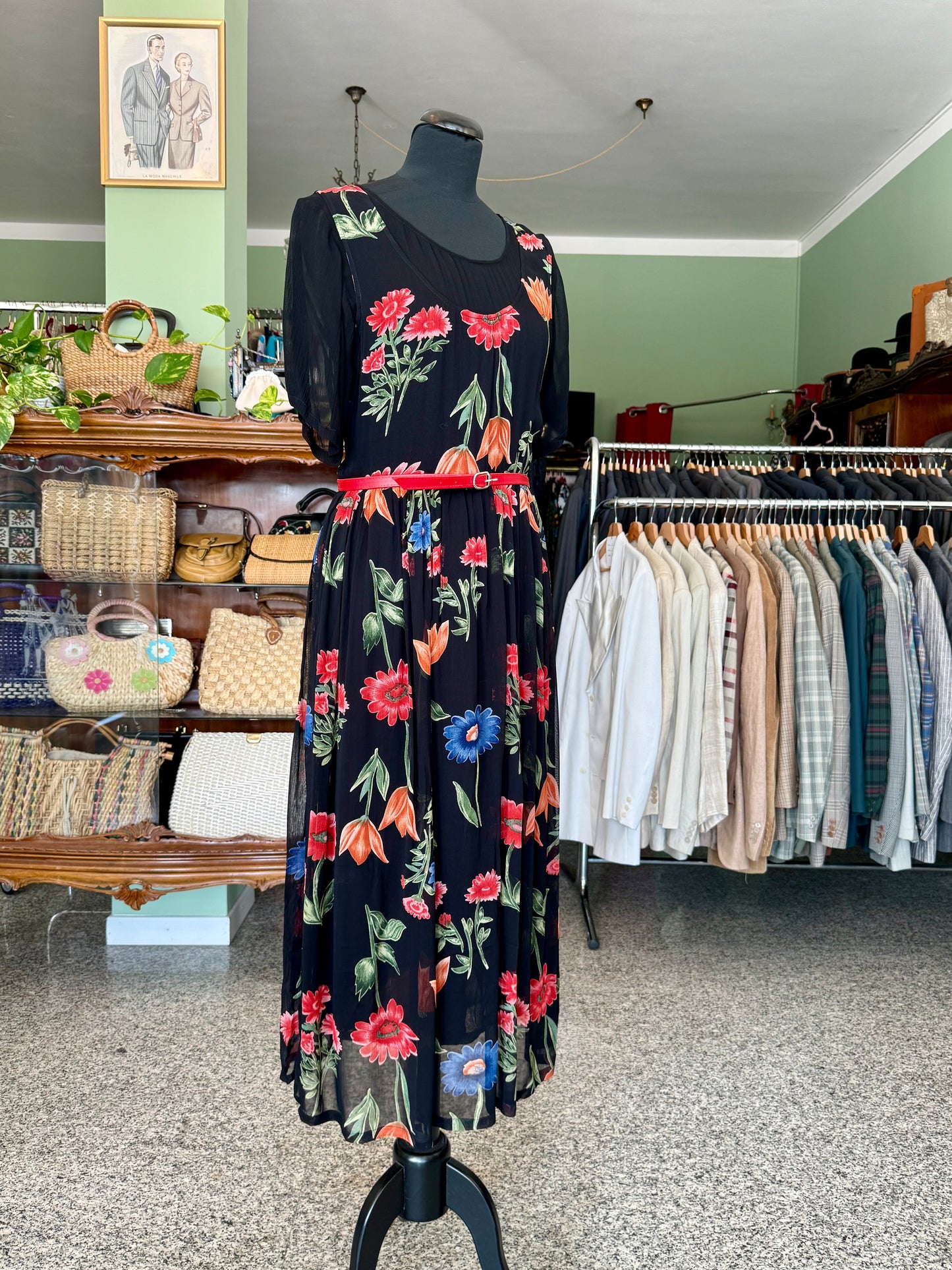 Abito elegante con stampa floreale - TG. 46