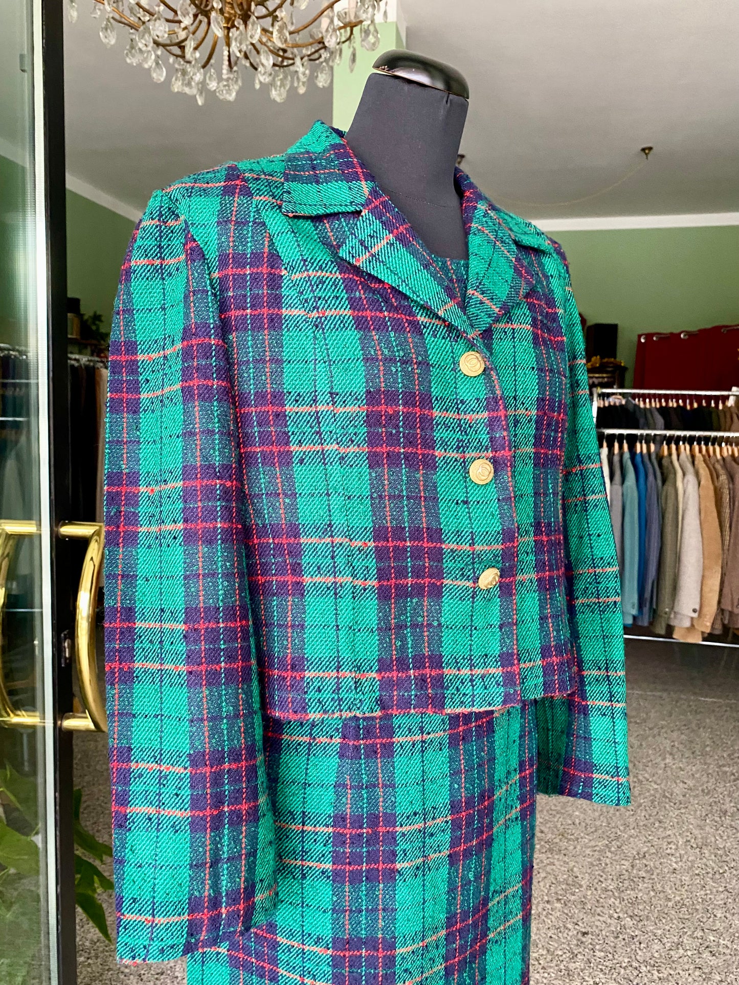 Completo abito + giacca tartan - TG. 42