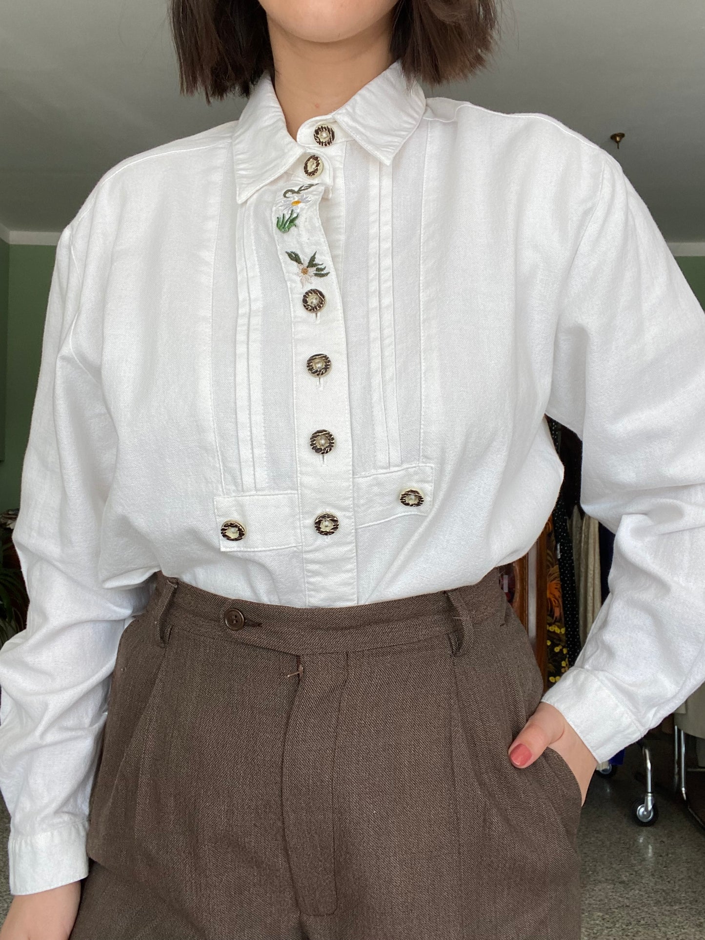 Camicia tirolese 100% cotone - TG. 42/44