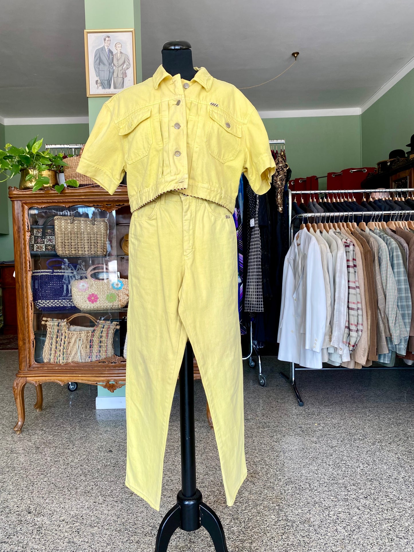 Completo denim giallo anni ‘90 - TG. 38