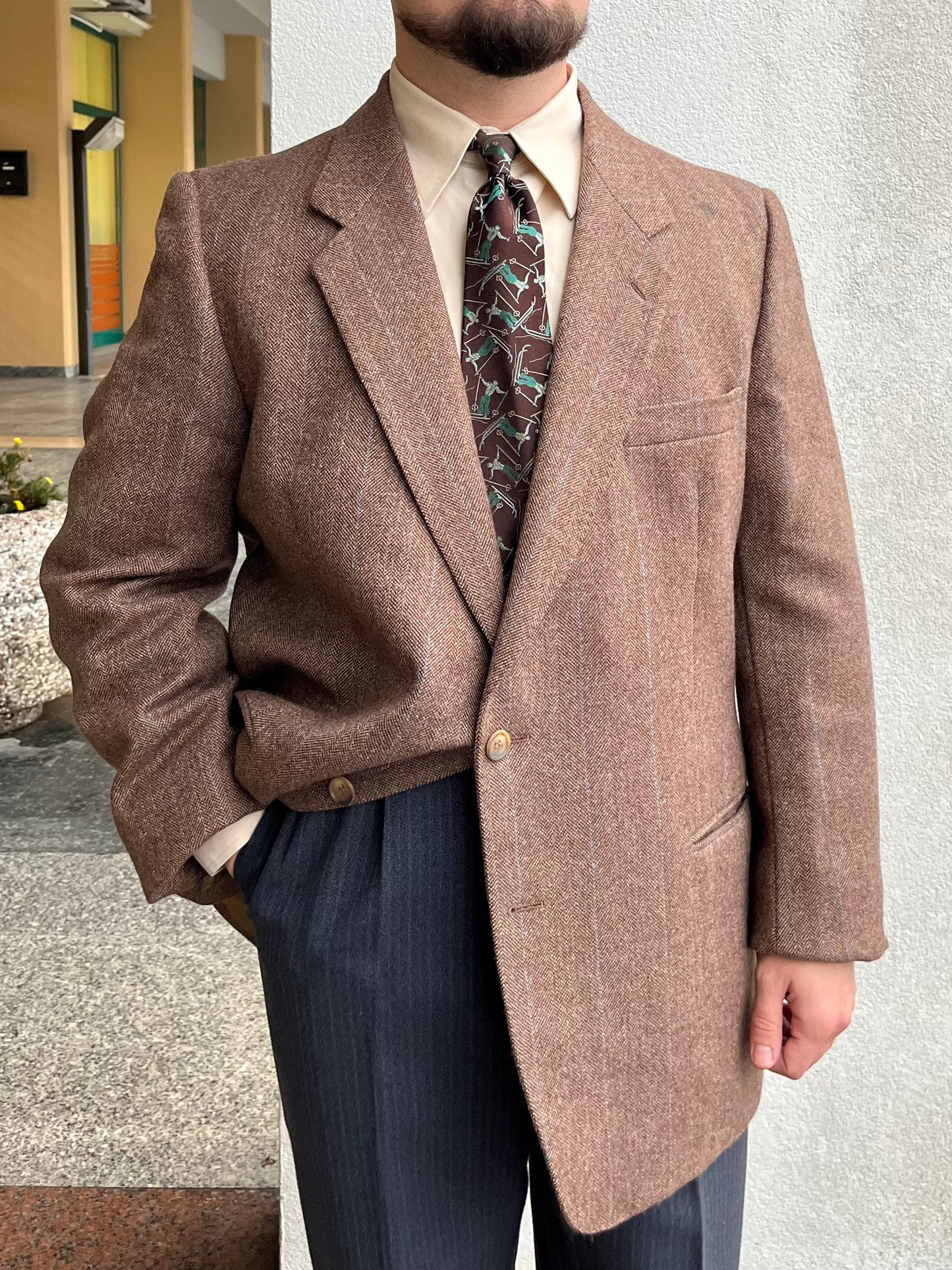 Giacca tweed anni ‘80 tg. 54