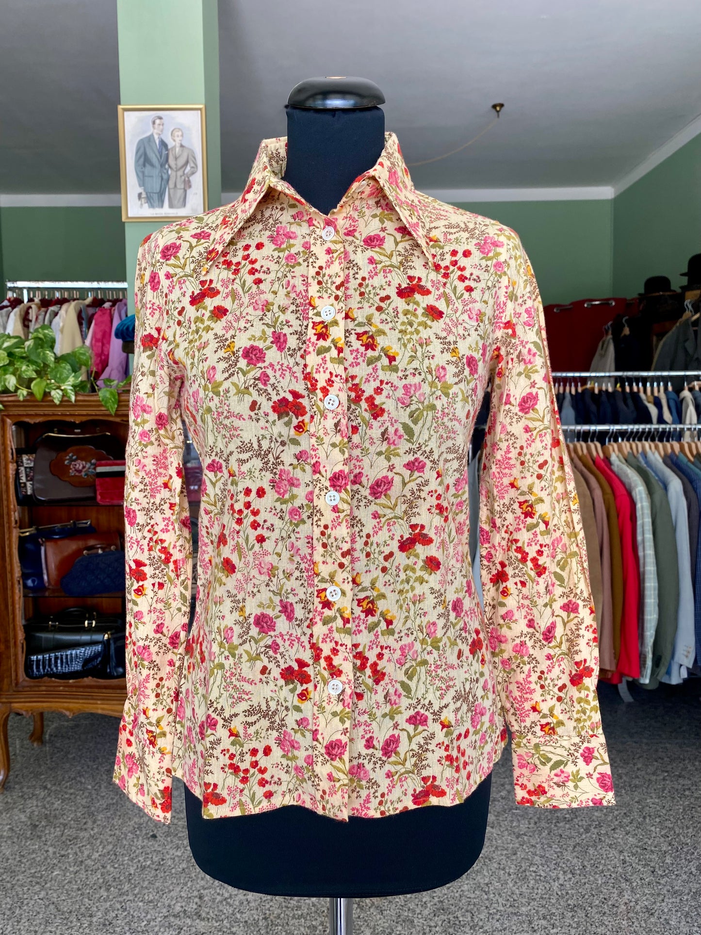 Camicia anni ‘70 stampa floreale - TG. 38/40