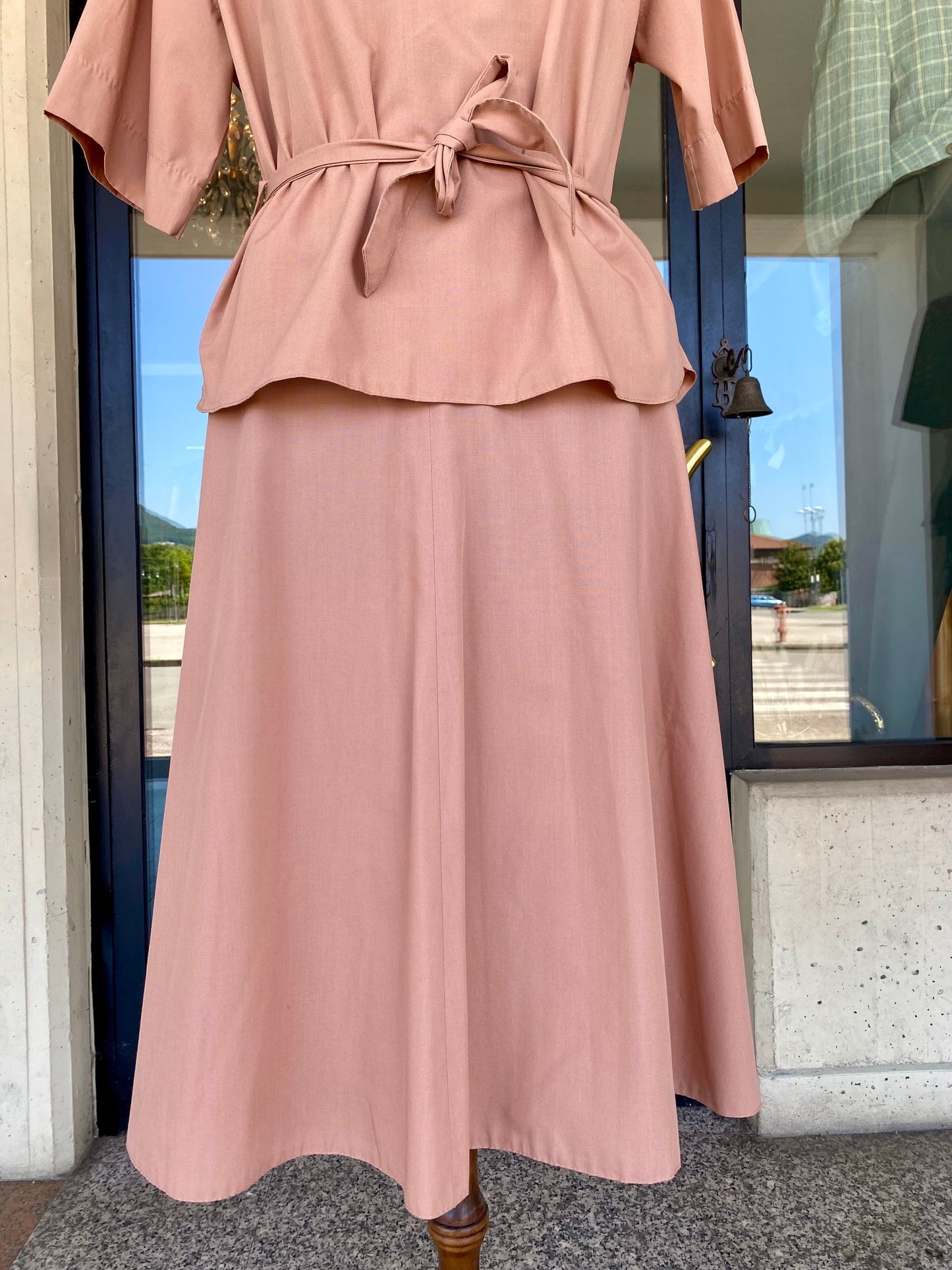 Completo anni ‘70 in cotone rosa antico - TG. 42/44