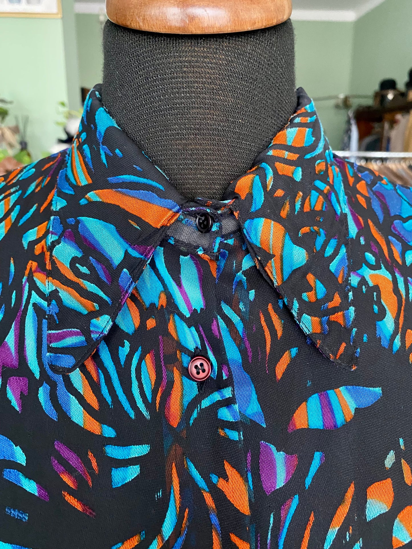 Camicia anni ‘70 stampa astratta - TG. 44 circa