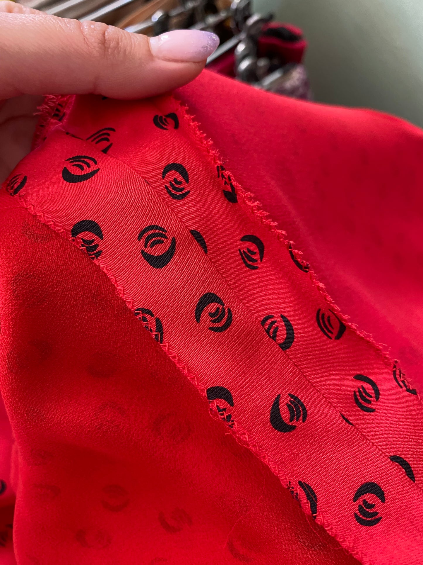 Abito rosso sartoriale in seta - TG. 40/42