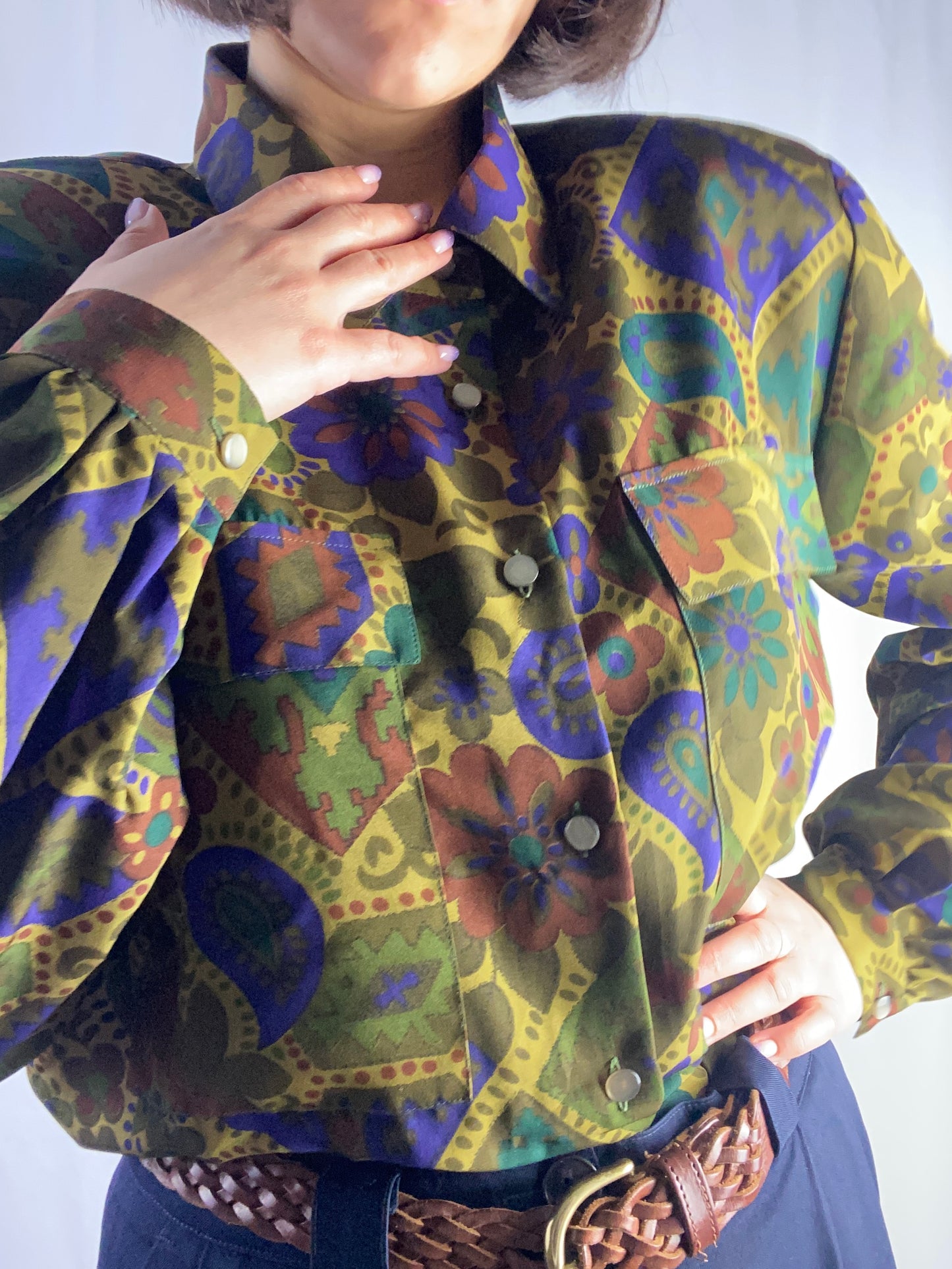 Camicia con stampa astratta - TG. 46