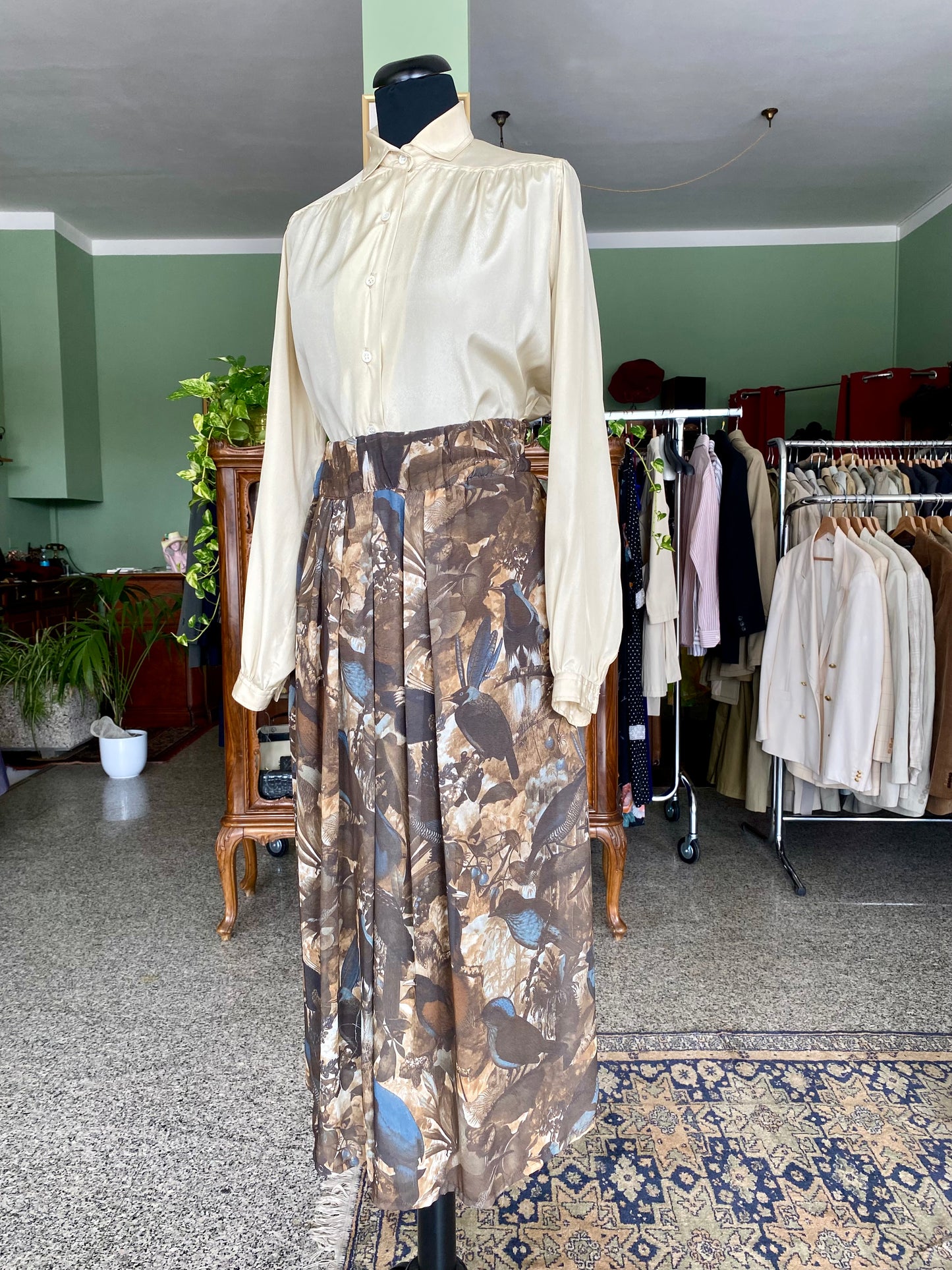 Camicia champagne in misto seta - TG. 38/40