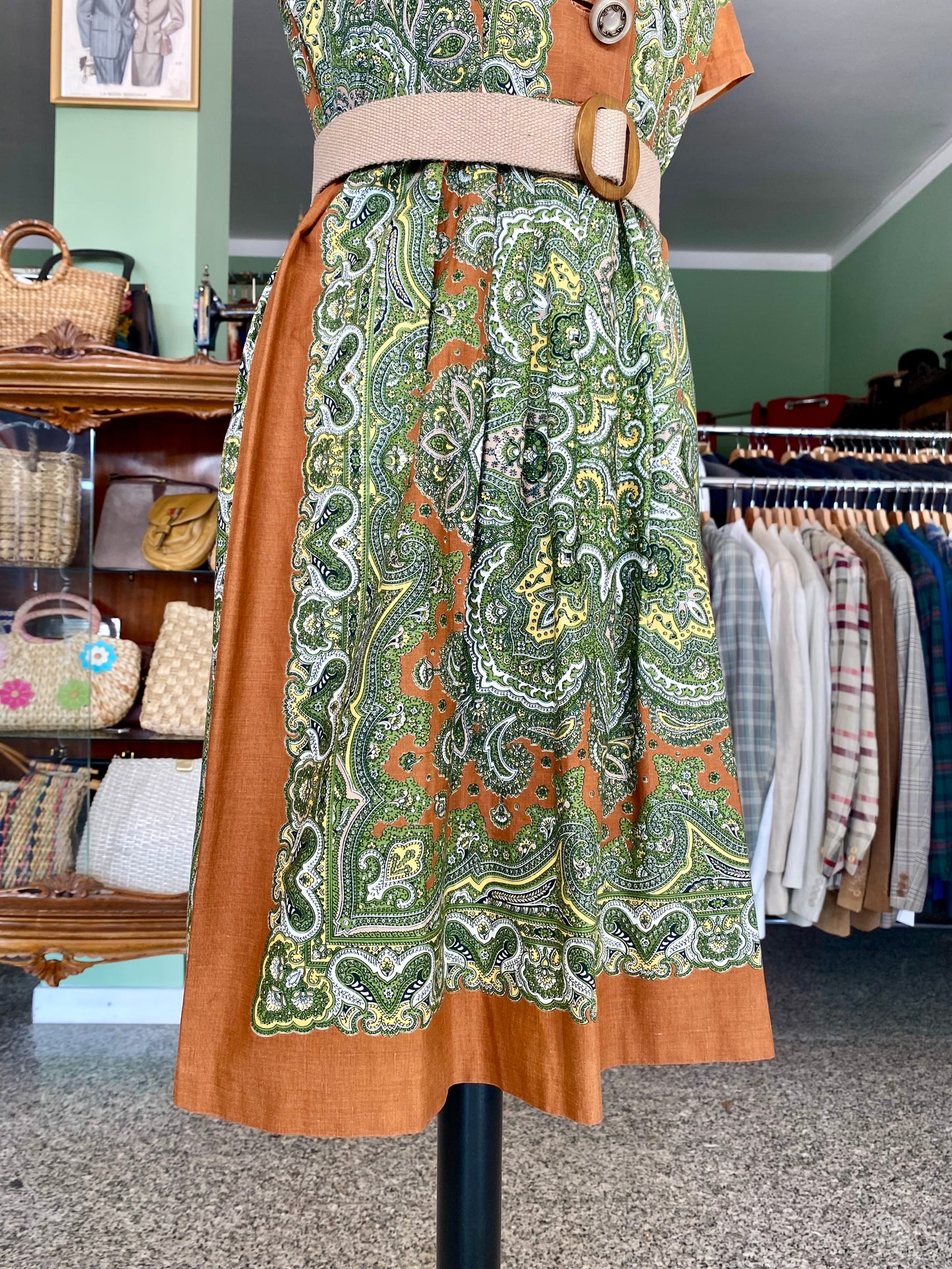 Abito fine anni ‘50 fantasia cashmere - TG. 40