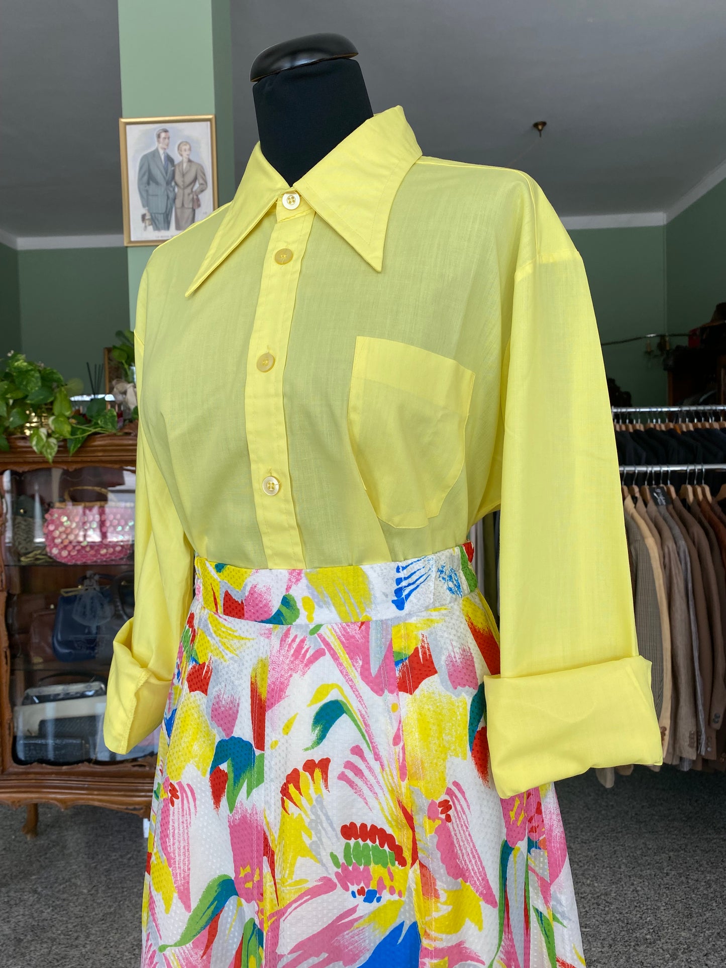 Camicia anni ‘70 in cotone - TG. 48/50 circa