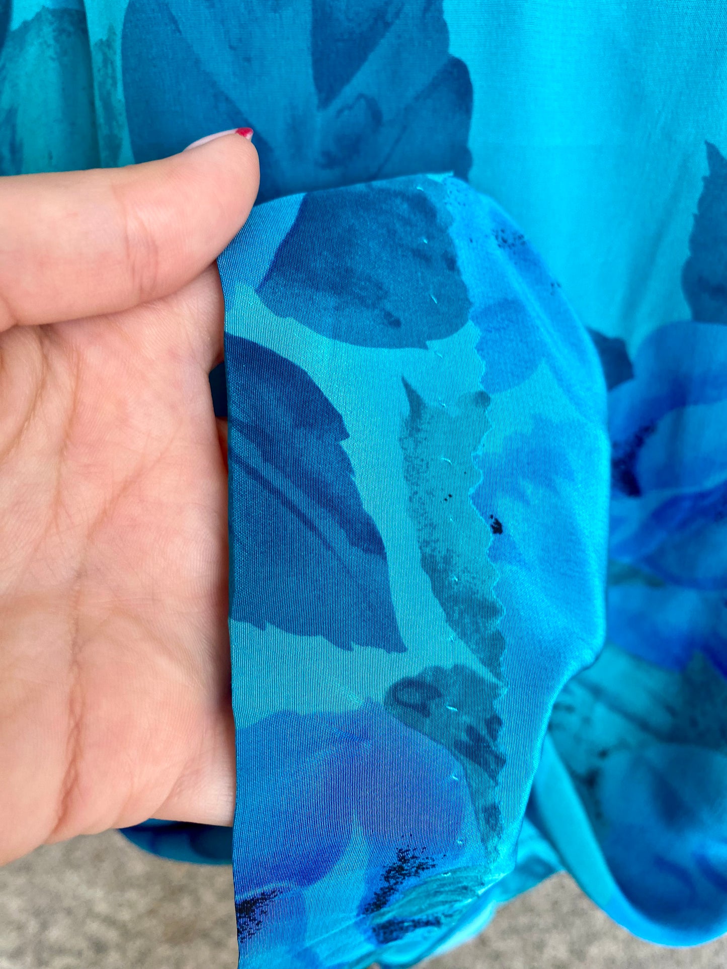 Abito in seta con rose blu - TG. 40