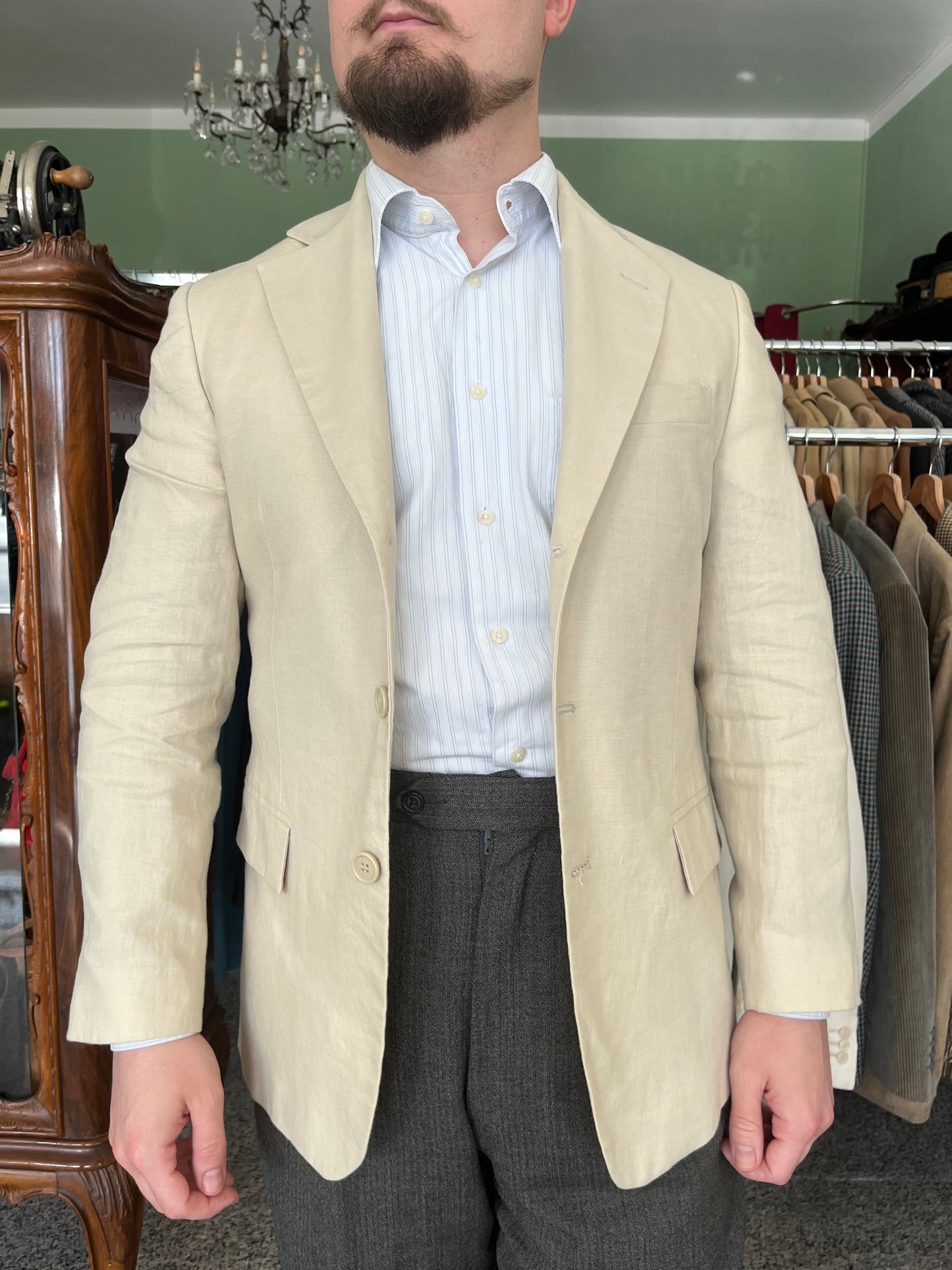 Giacca anni ‘90 lino crema 46-48