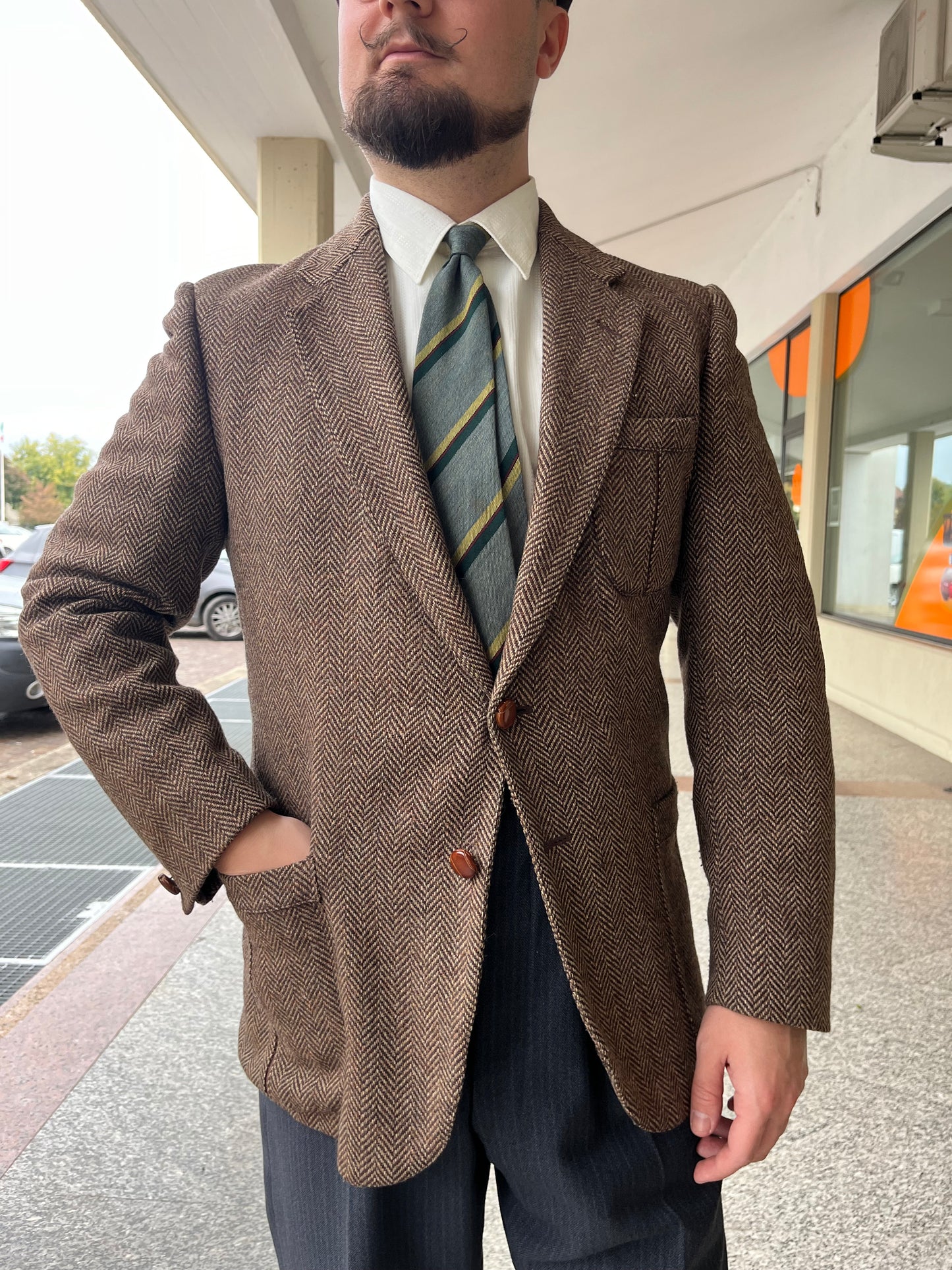Giacca anni '70 in tweed tg. 46-48