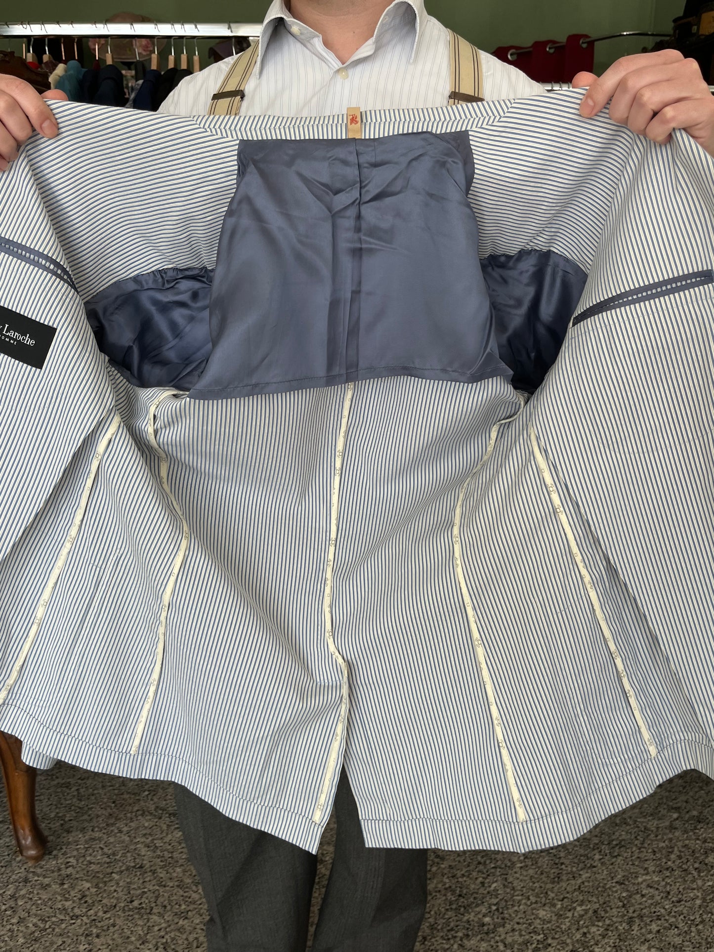 Giacca anni ‘90 cotone righe tg. 48