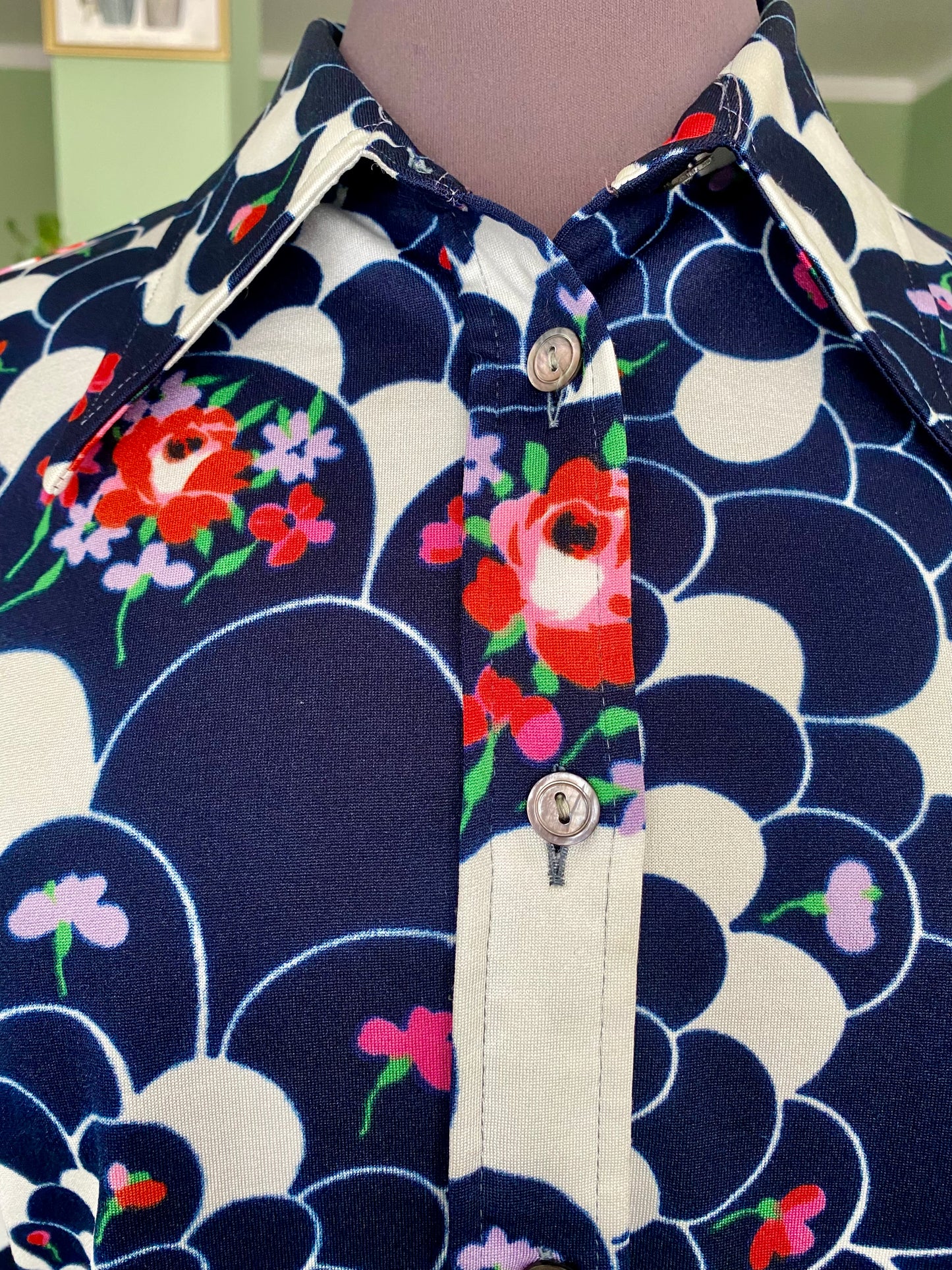 Camicia anni ‘70 stampa psichedelica - TG. 40/42